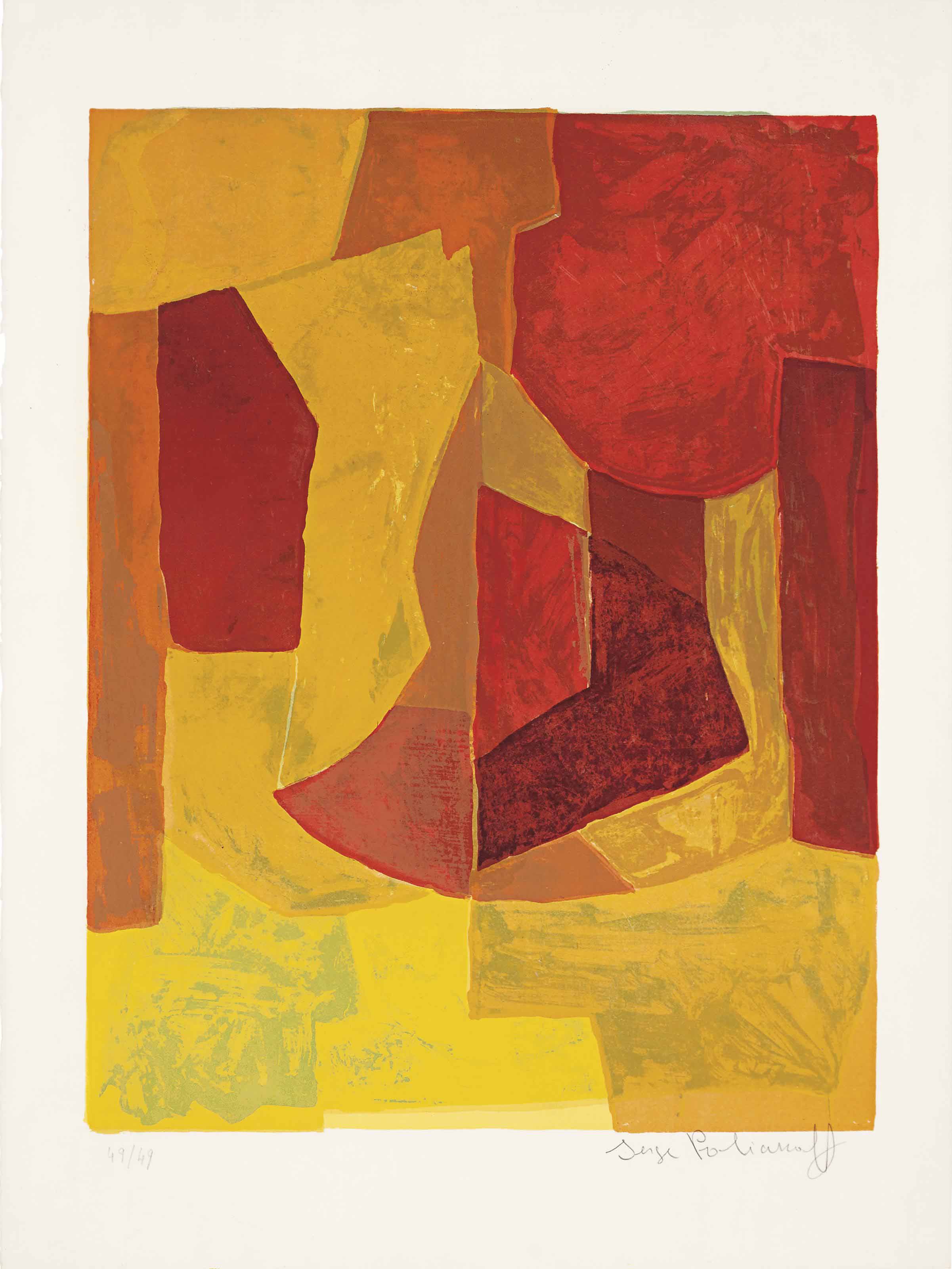 Serge Poliakoff — Композиция в оранжевых тонах (Poliakoff/Schneider 51)