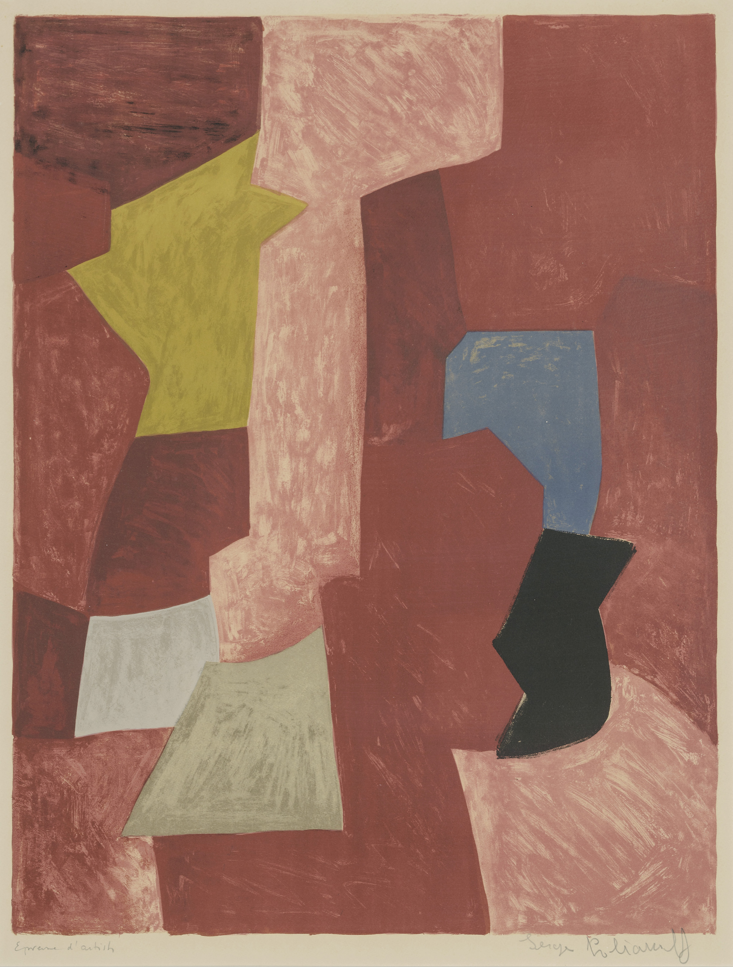 Serge Poliakoff — Композиция "Румяна, желтый и голубой" (Poliakoff & Schneider 13)