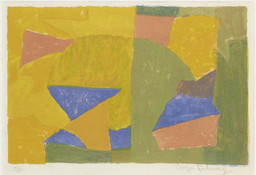 Serge Poliakoff — Композиция jaune, verte, bleue et rouge (Ривьера 10)