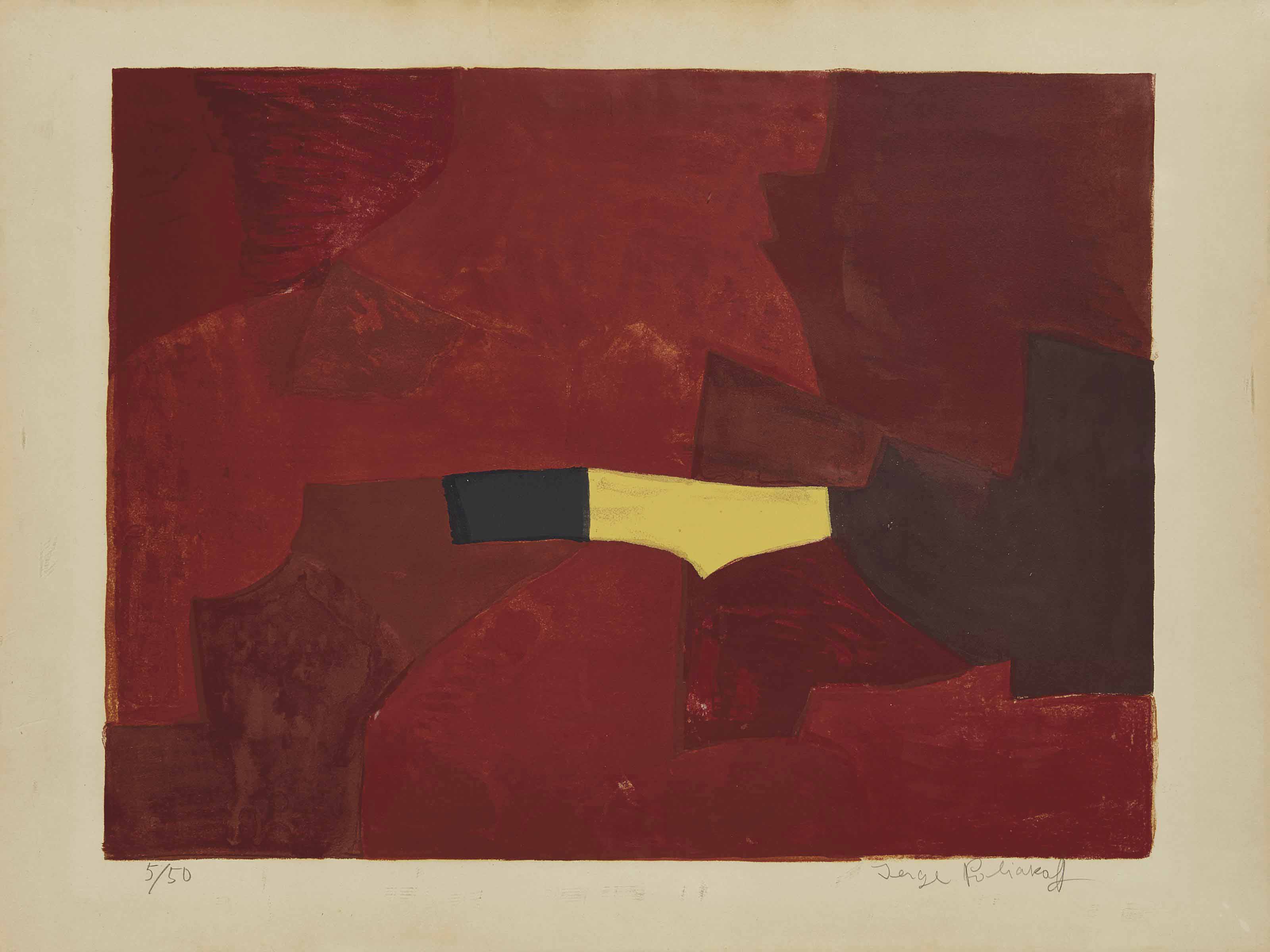 Serge Poliakoff — Композиция "ложь о вине, желтом и темном" (Poliakoff 33)