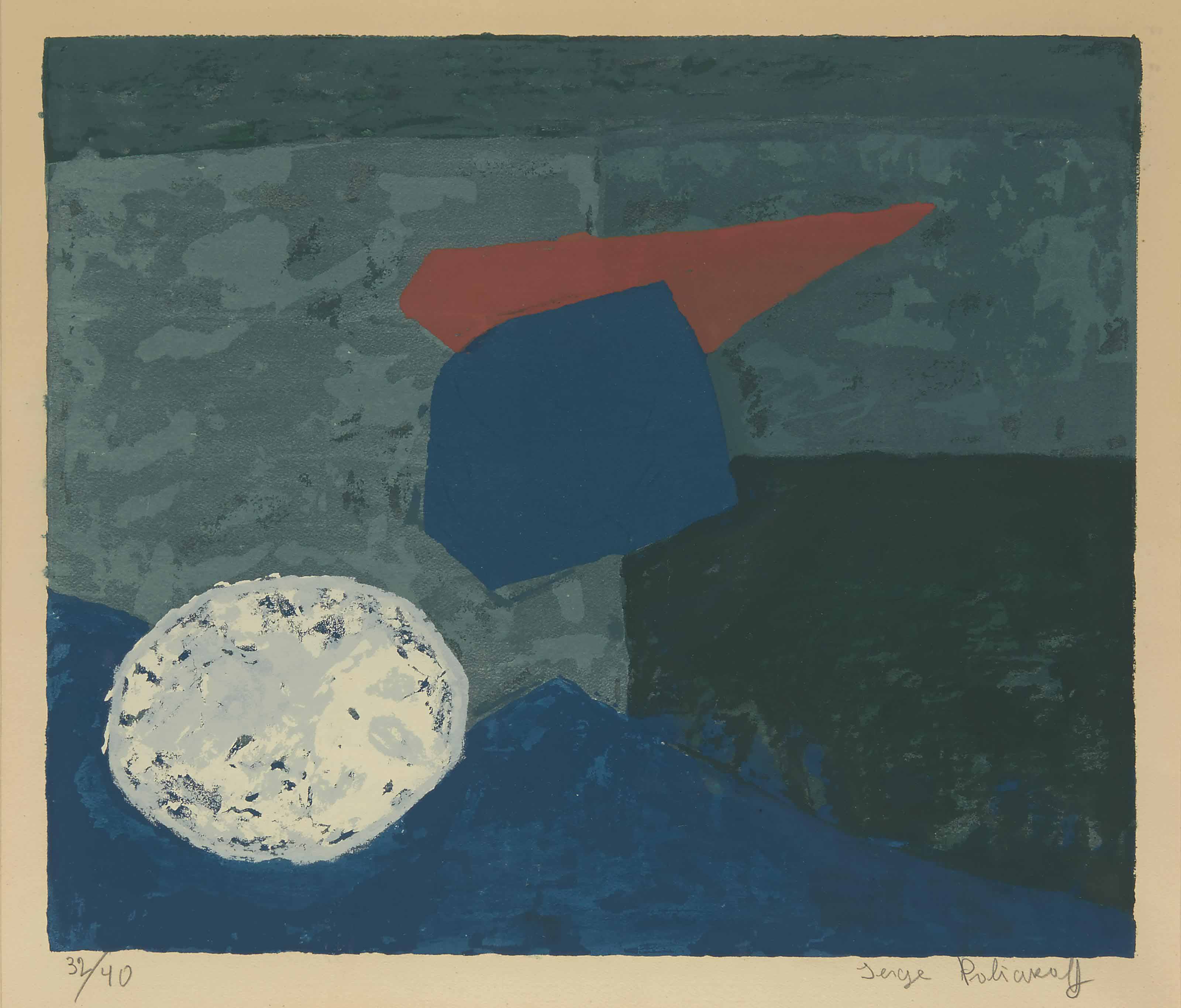 Serge Poliakoff — Композиция "синий, белый и серый" (Поляков и Шнайдер 8)