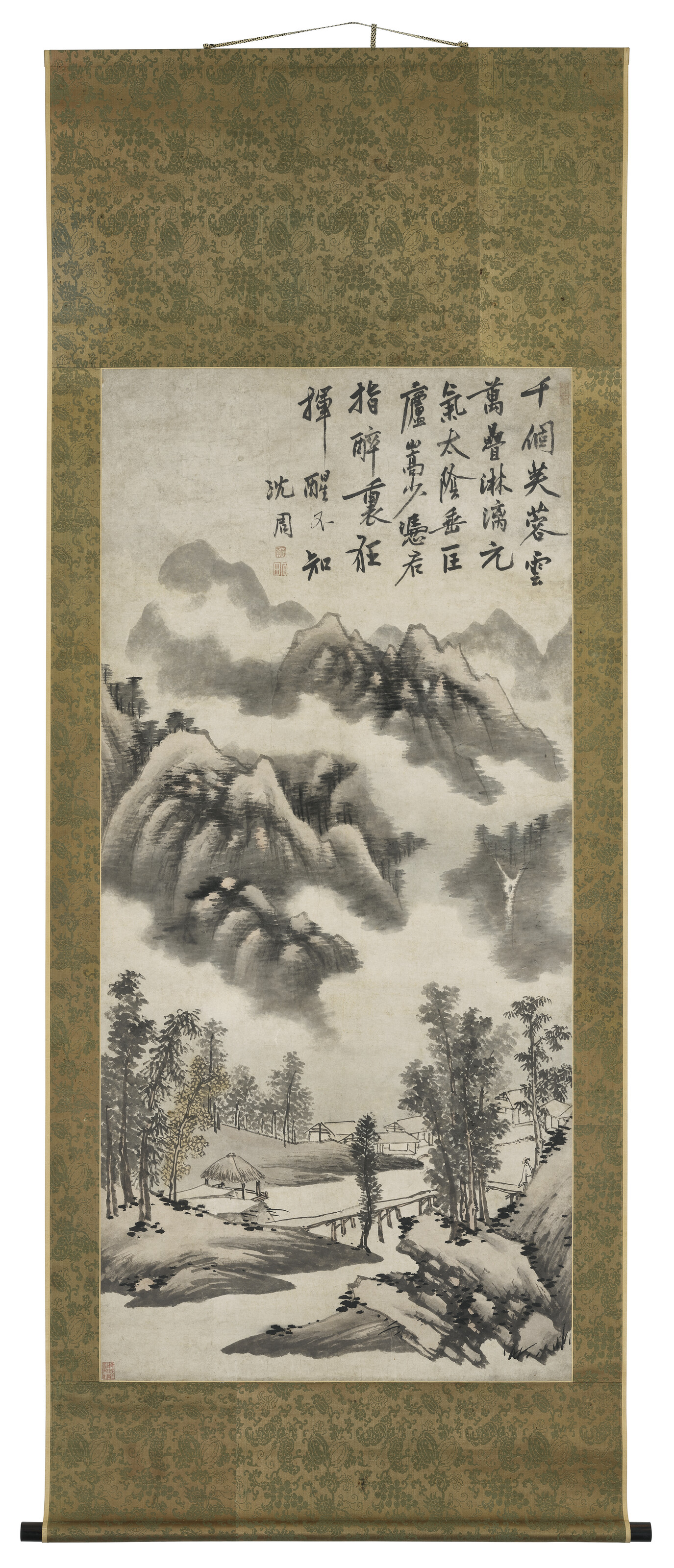 Shen Zhou — Облачный пейзаж, изображение 2