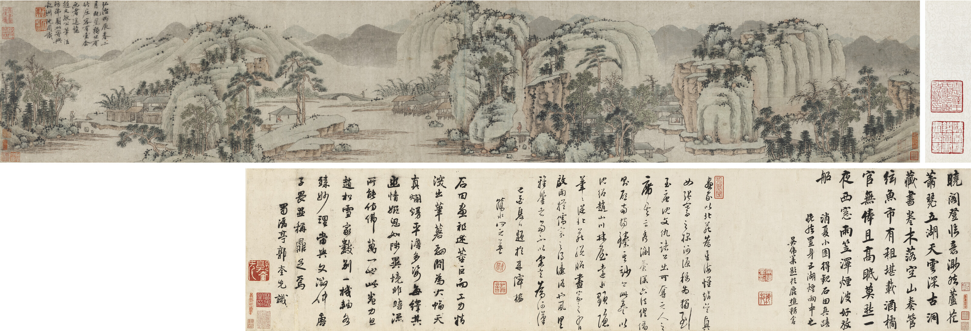 Shen Zhou — Пейзаж в стиле Чжао Мэнфу