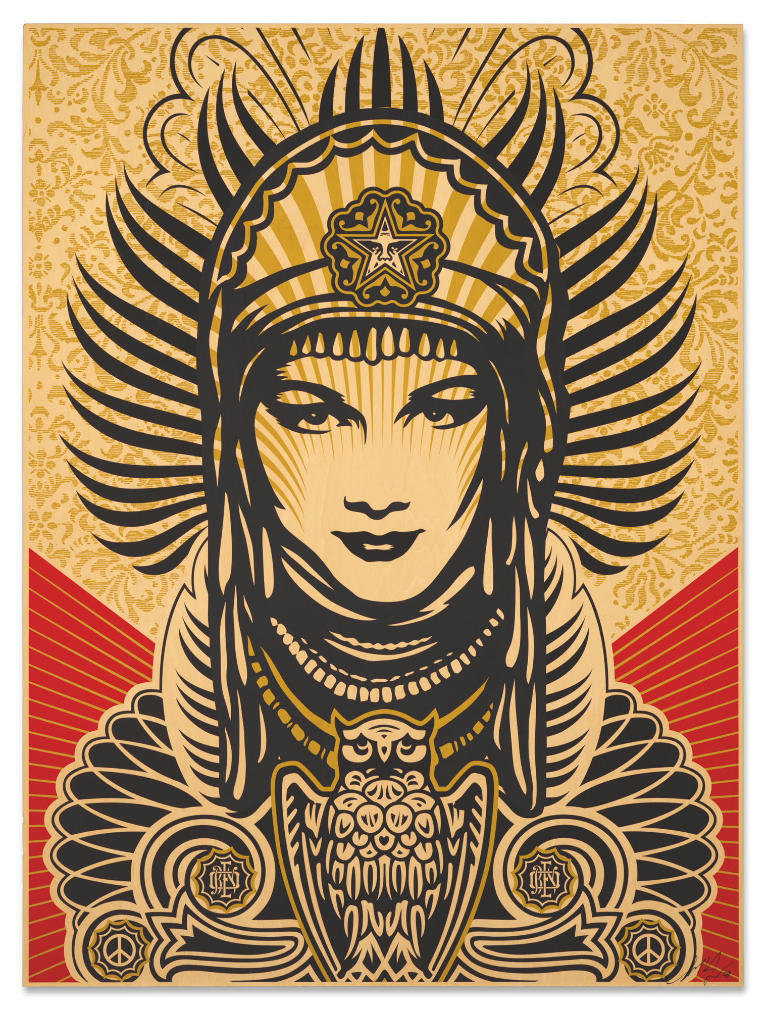 Shepard Fairey — Богиня мира на дереве