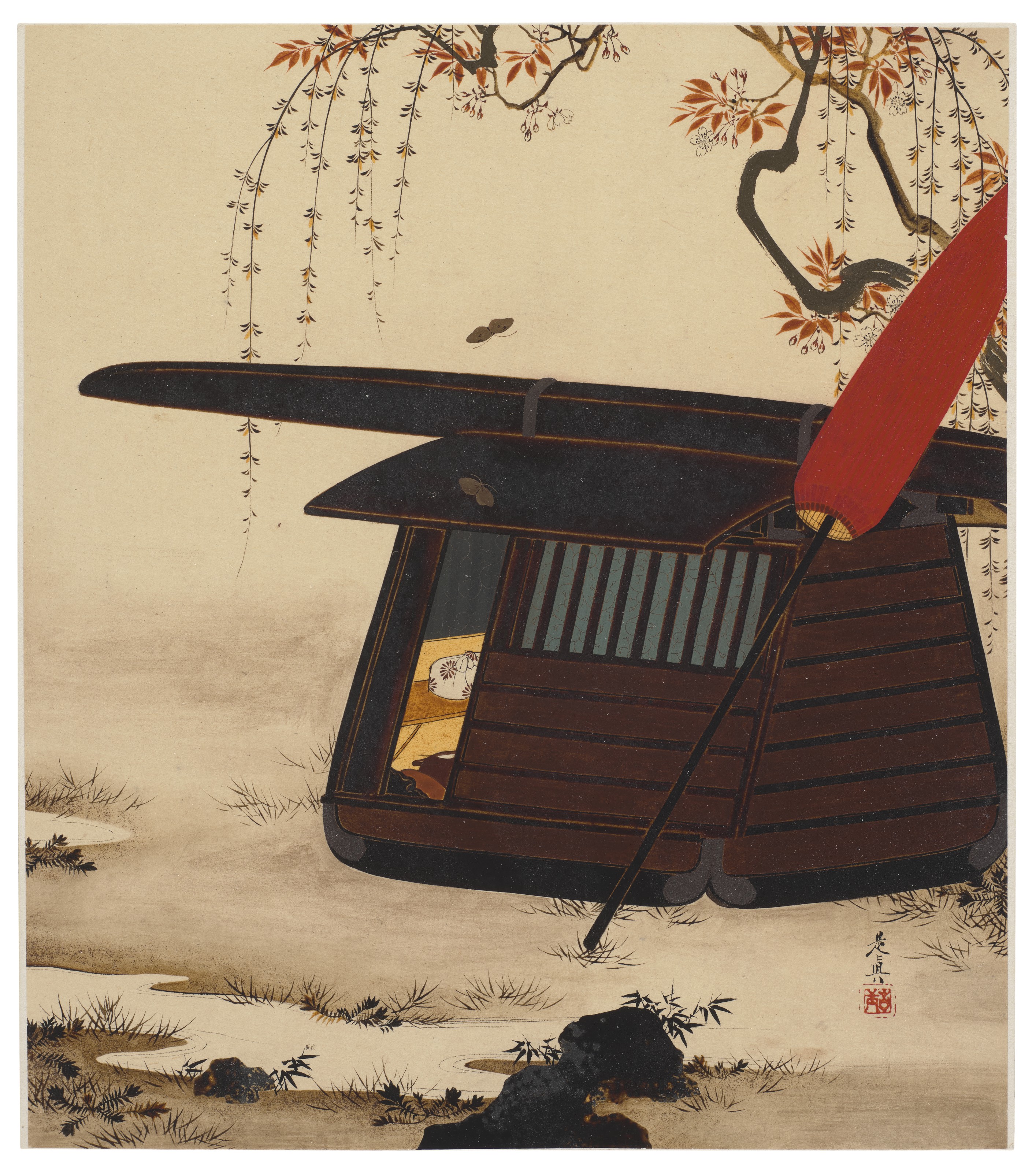 Shibata Zeshin — Пейзажи, растения и животные четырех времен года, изображение 13