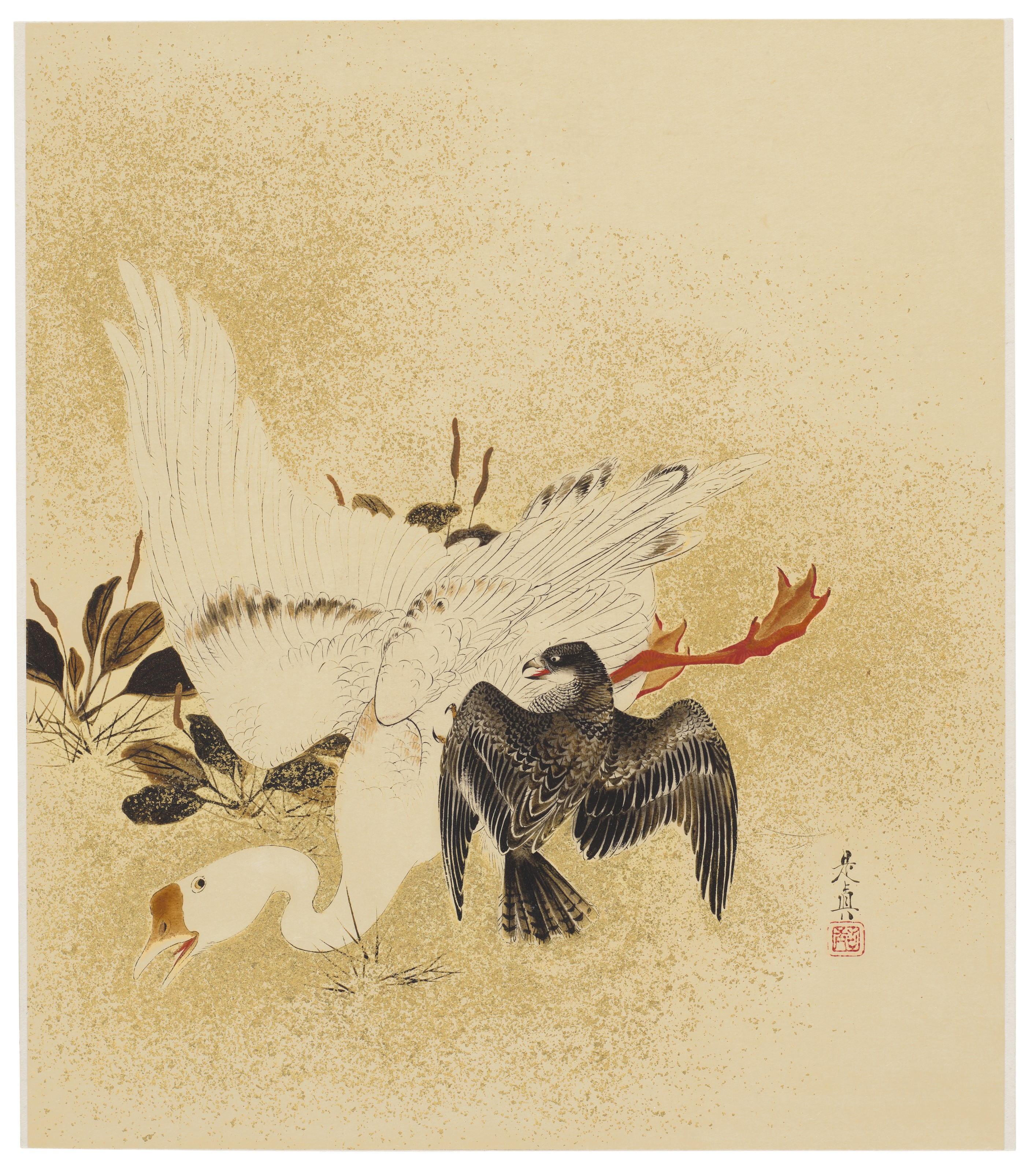 Shibata Zeshin — Пейзажи, растения и животные четырех времен года, изображение 9