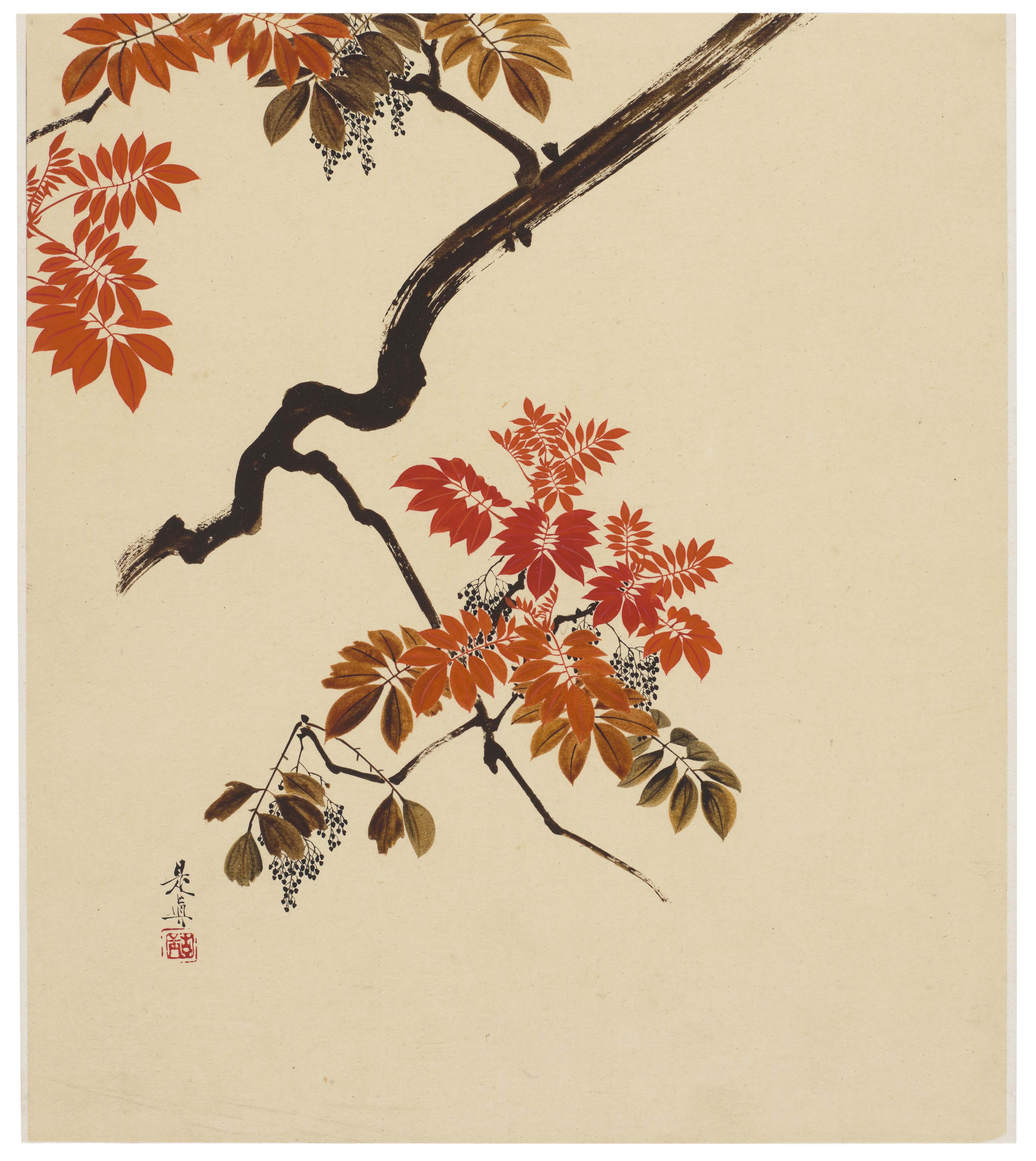 Shibata Zeshin — Пейзажи, растения и животные четырех времен года, изображение 10