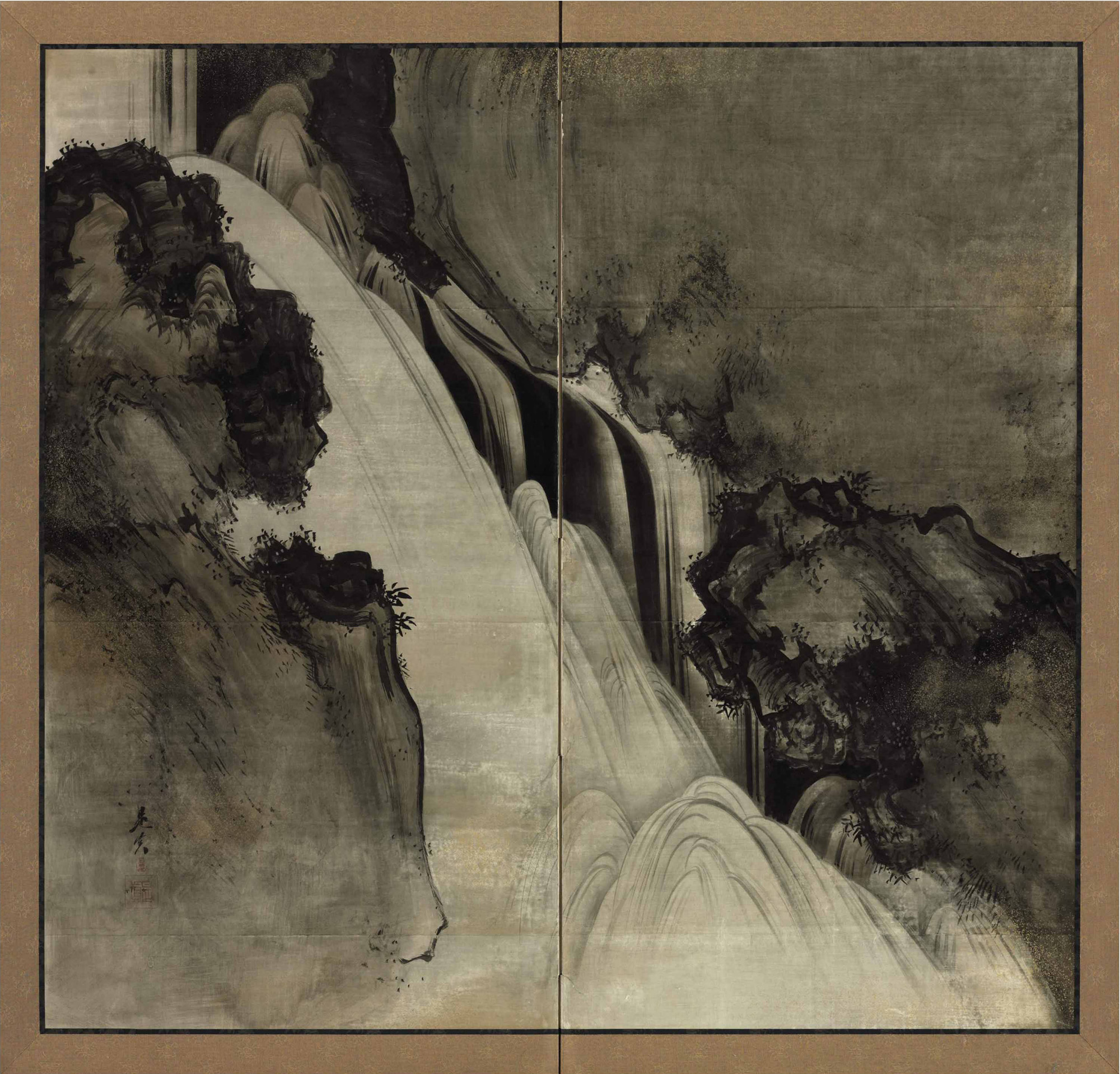 Shibata Zeshin — Водопад