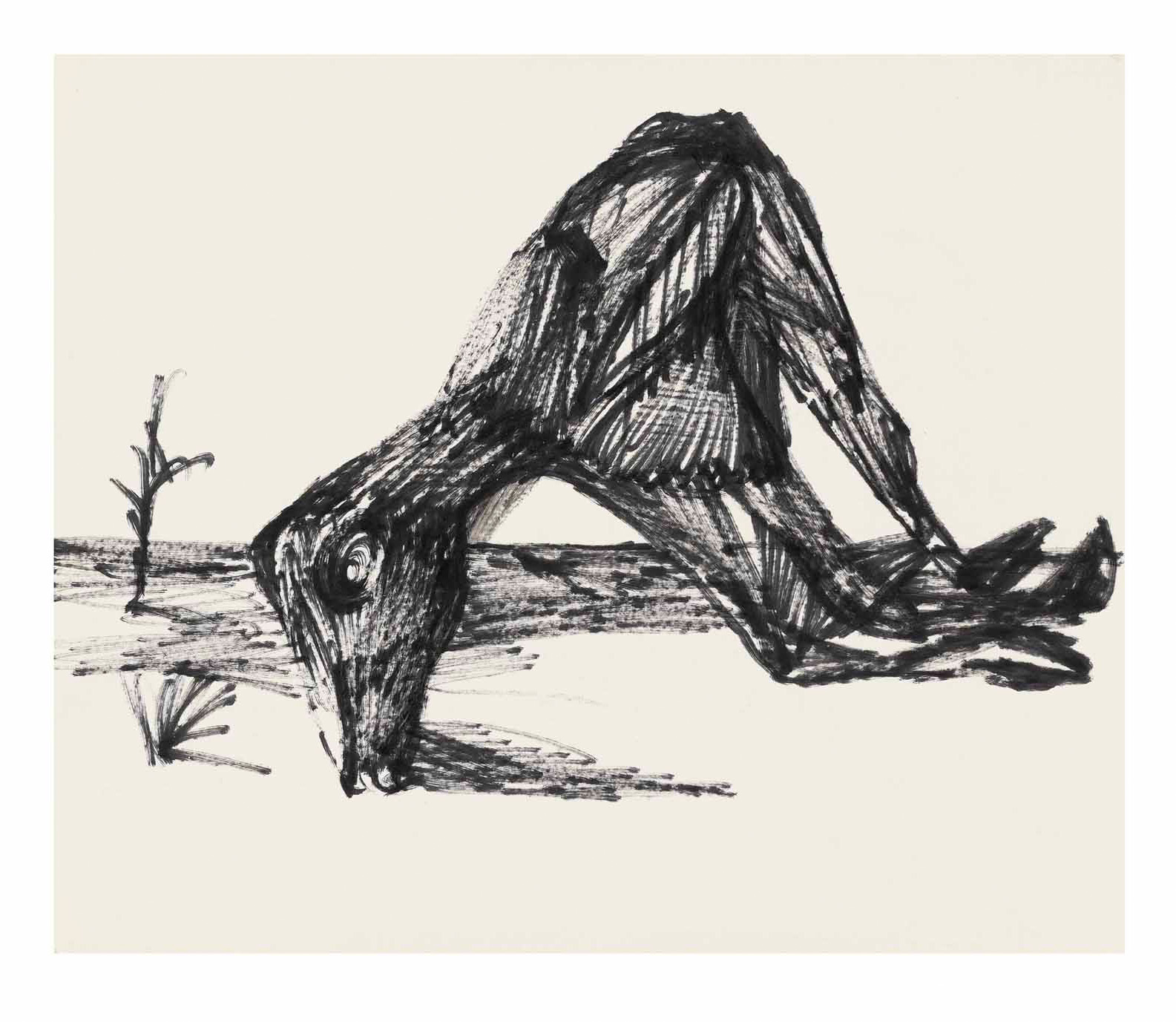 Sidney Robert Nolan — Три исследования засухи: Засуха; Сожженный кенгуру; Труп, стоящий на коленях, изображение 2
