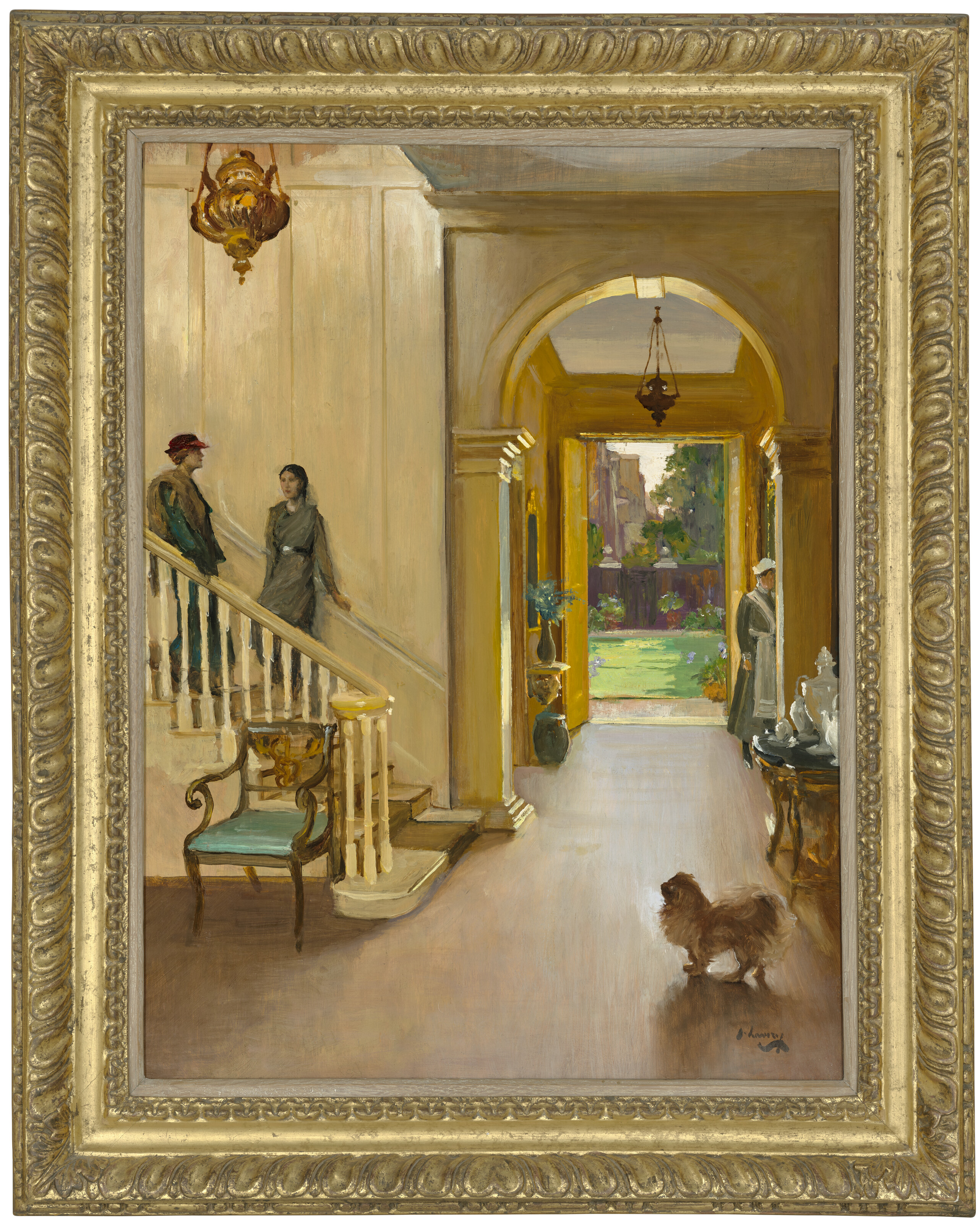 Sir John Lavery — Холл, Аргайл-Хаус - Летний день, изображение 2
