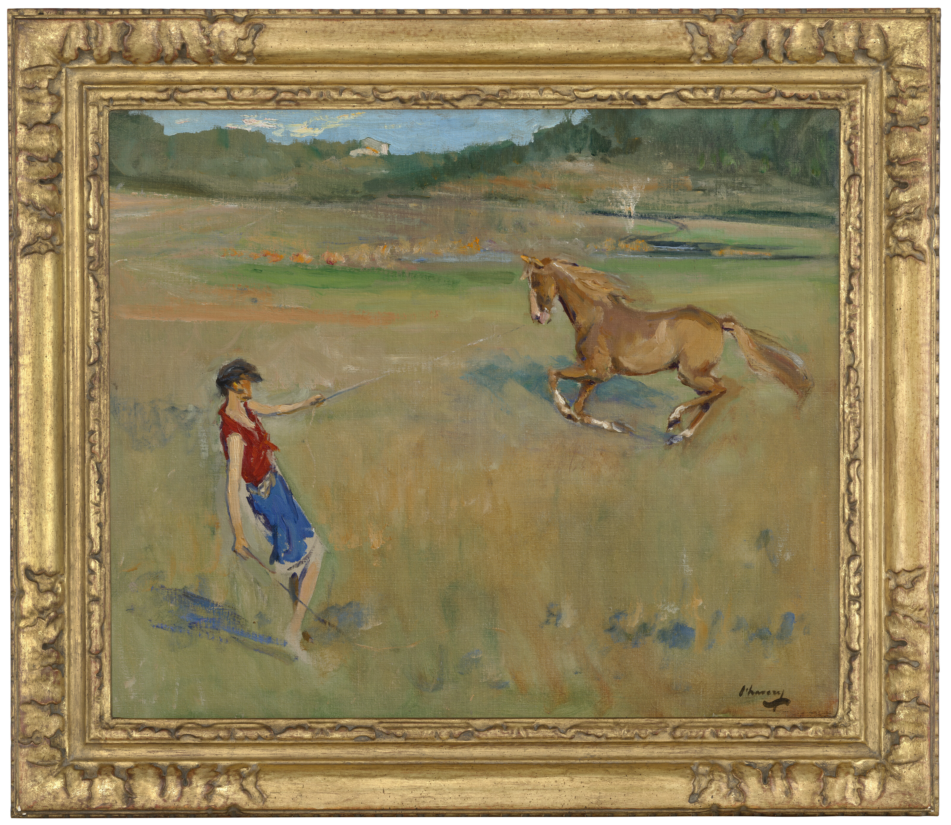 Sir John Lavery — Дрессировка пони, изображение 2