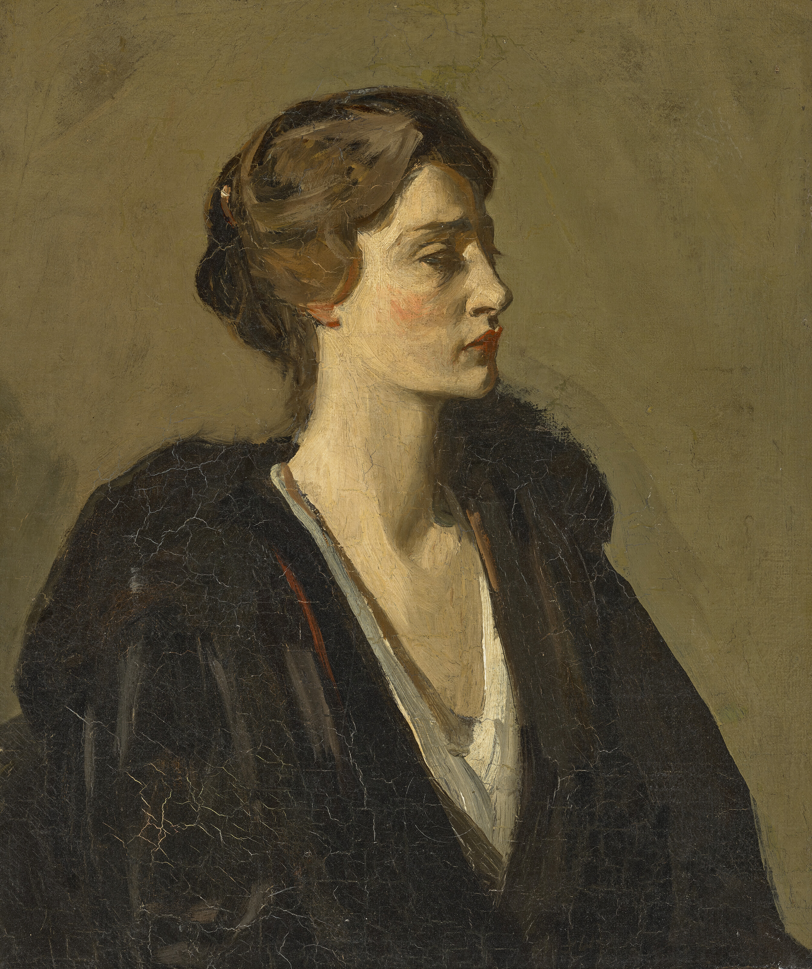 Sir John Lavery — Дама в черном (леди Гвенделин Спенсер-Черчилль)