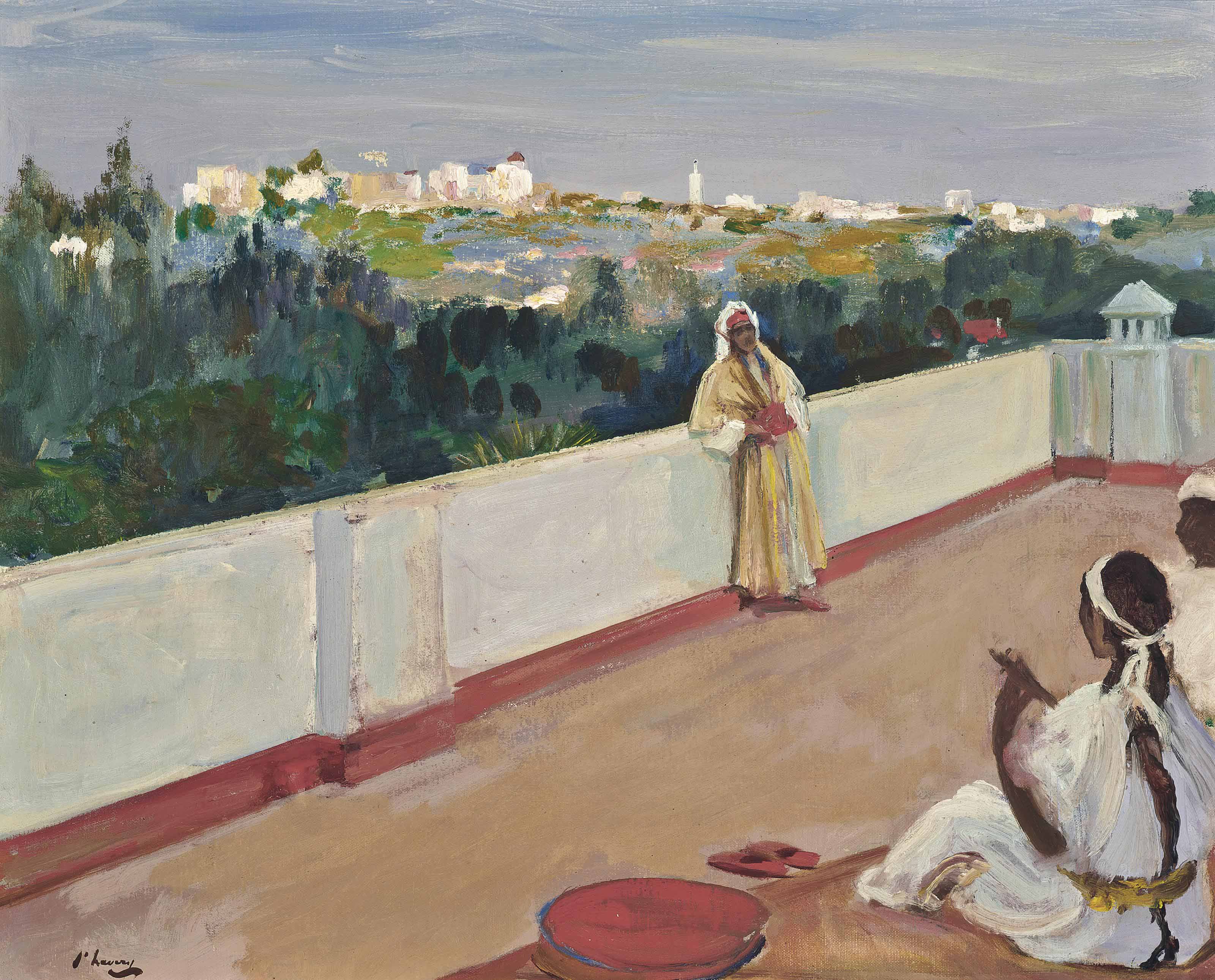 Sir John Lavery — Вечер на крыше дома, Танжер