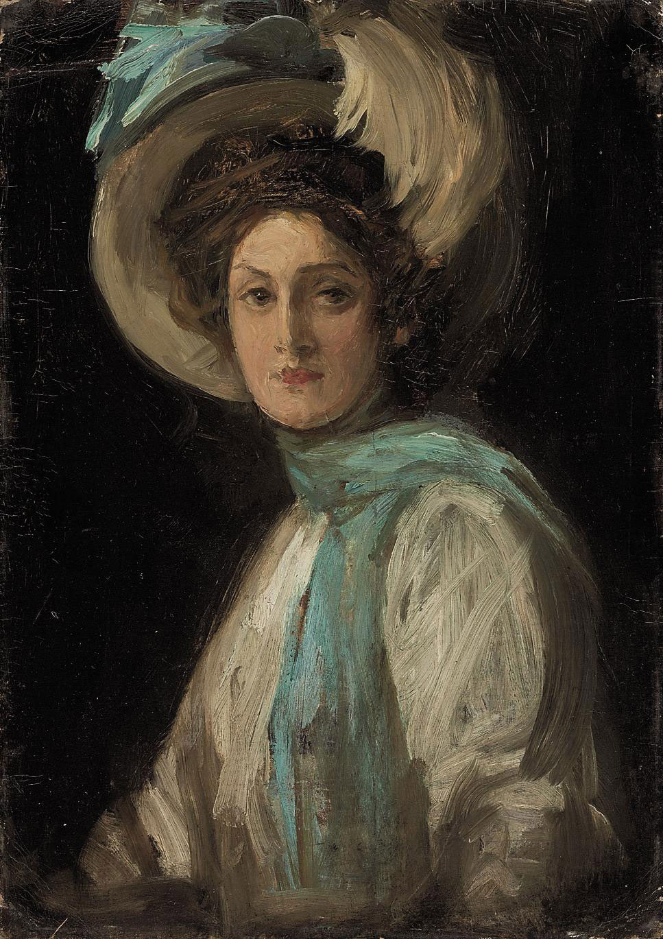 Sir John Lavery — Дама в бело-голубом