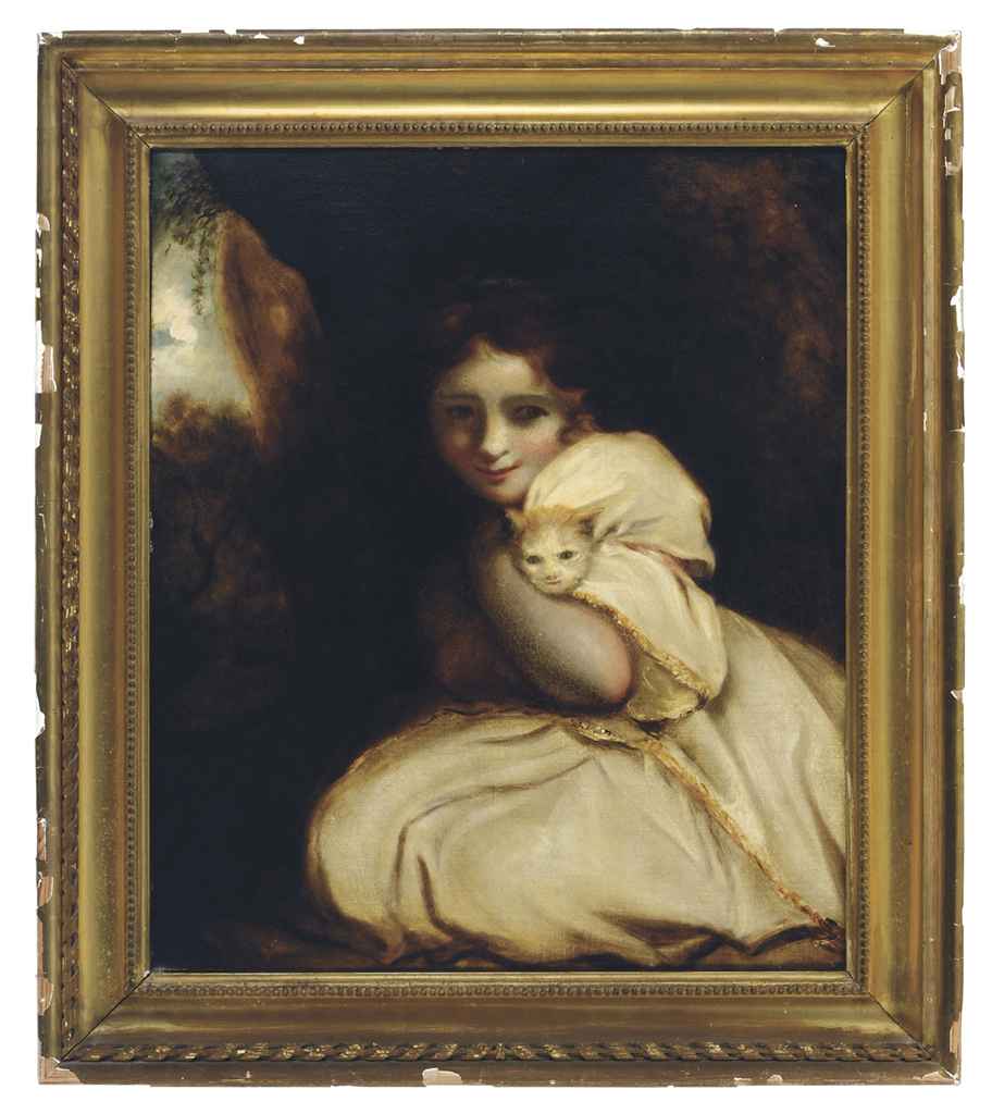 Sir Joshua Reynolds — Портрет девушки, держащей на руках кошку