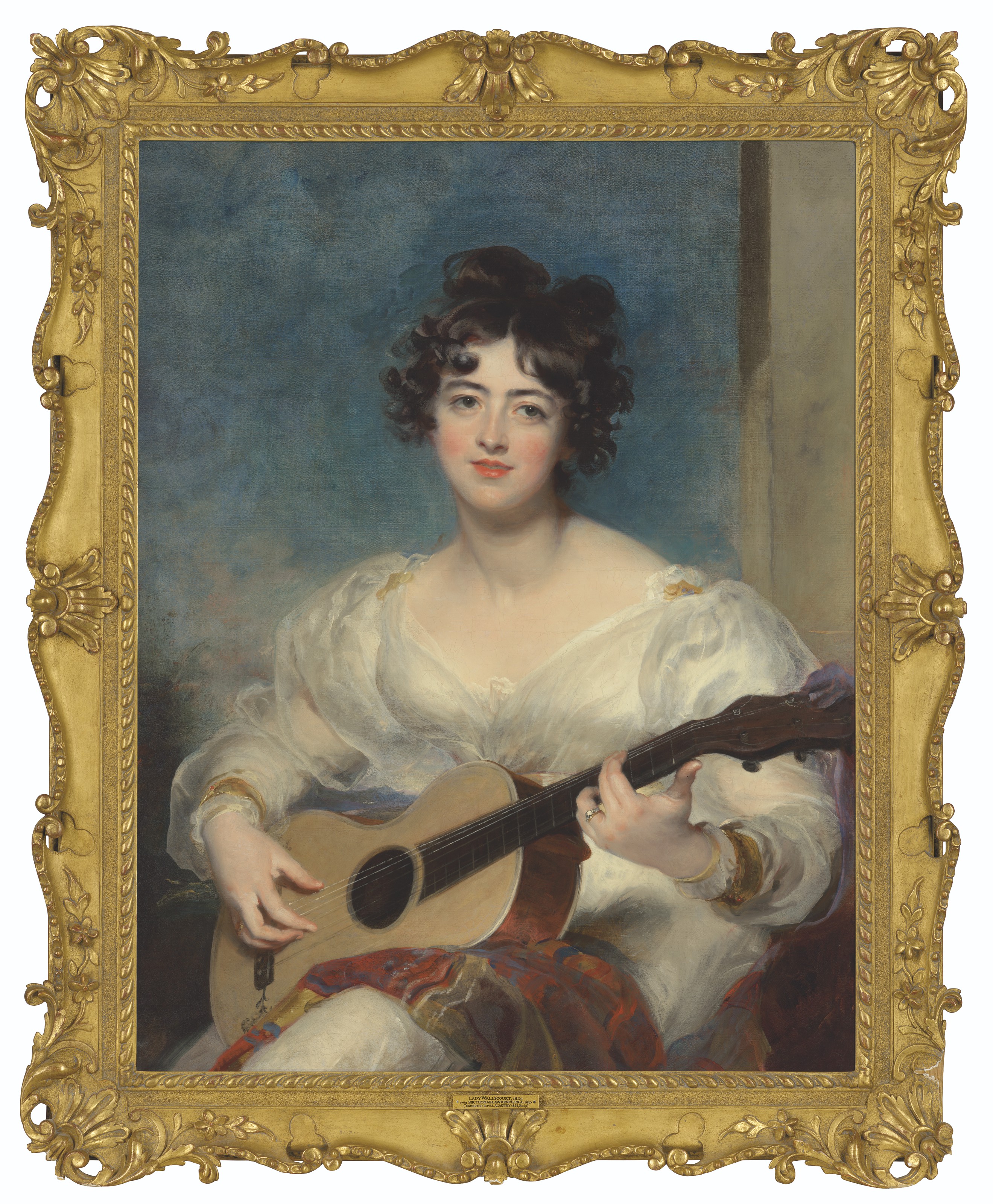 Sir Thomas Lawrence — Портрет Элизабет Блейк, леди Уоллскорт (1805-1877), в три четверти, играющей на гитаре, изображение 2