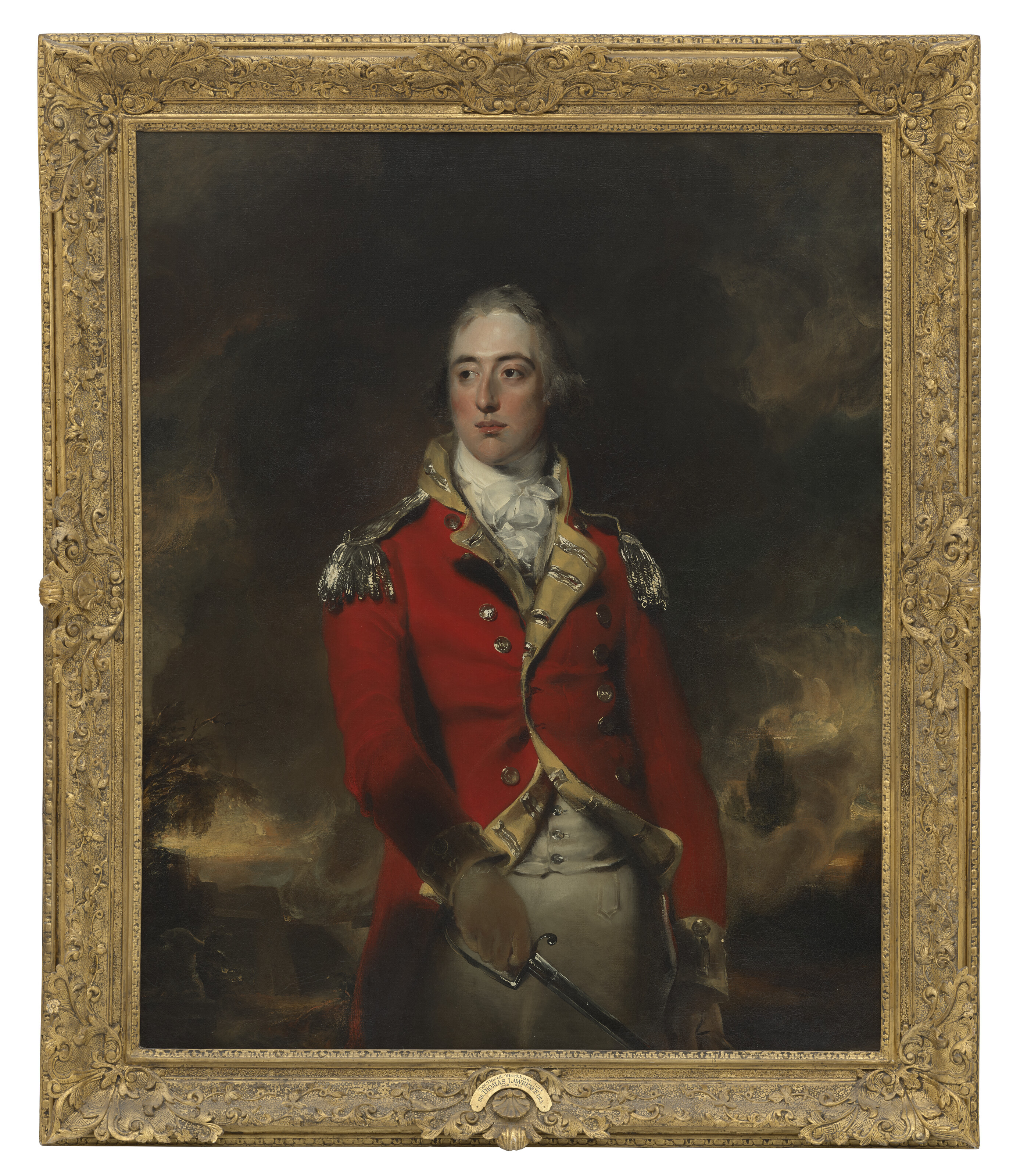 Sir Thomas Lawrence — Портрет полковника Дэвида Маркхэма (1766-1795), рост в три четверти, в военной форме, изображение 2
