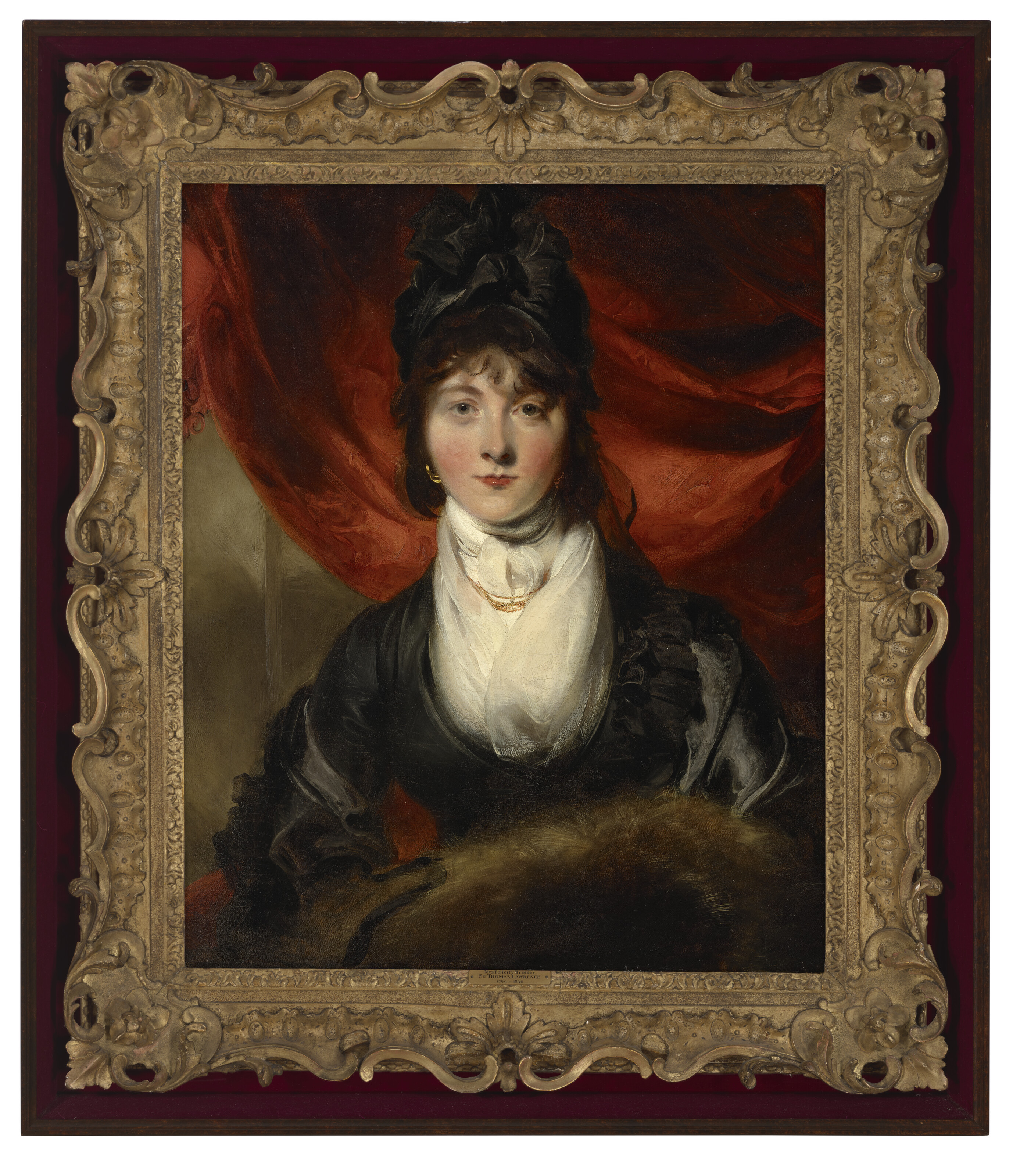 Sir Thomas Lawrence — Портрет Фелисити Джин Троттер (1774-1844), длиной до груди, в черном атласном платье и меховой муфте, изображение 2