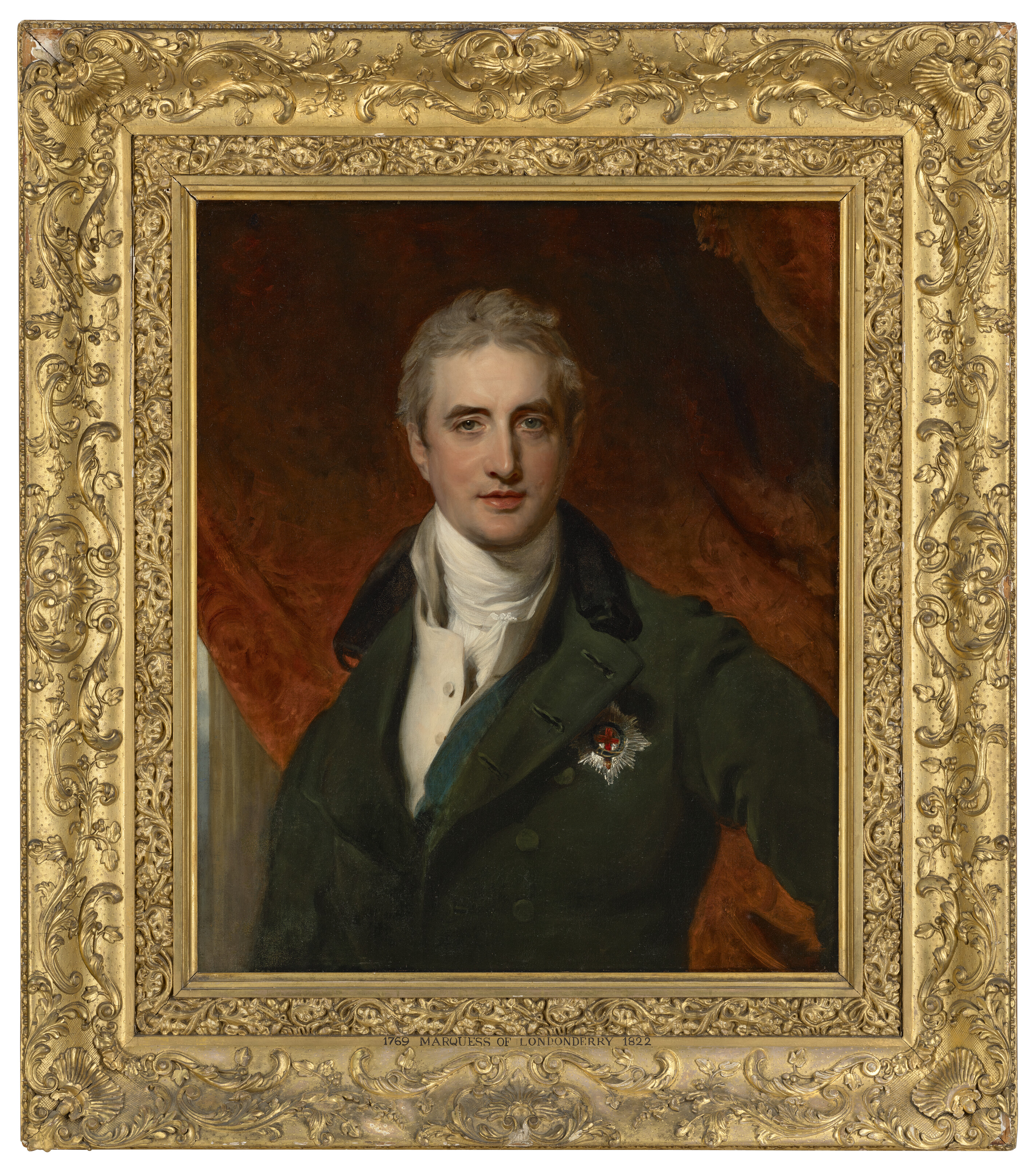 Sir Thomas Lawrence — Портрет Роберта Стюарта, 2-го маркиза Лондондерри, прозванного лордом Каслри (1769-1822), во весь рост, со звездой ордена Подвязки., изображение 2