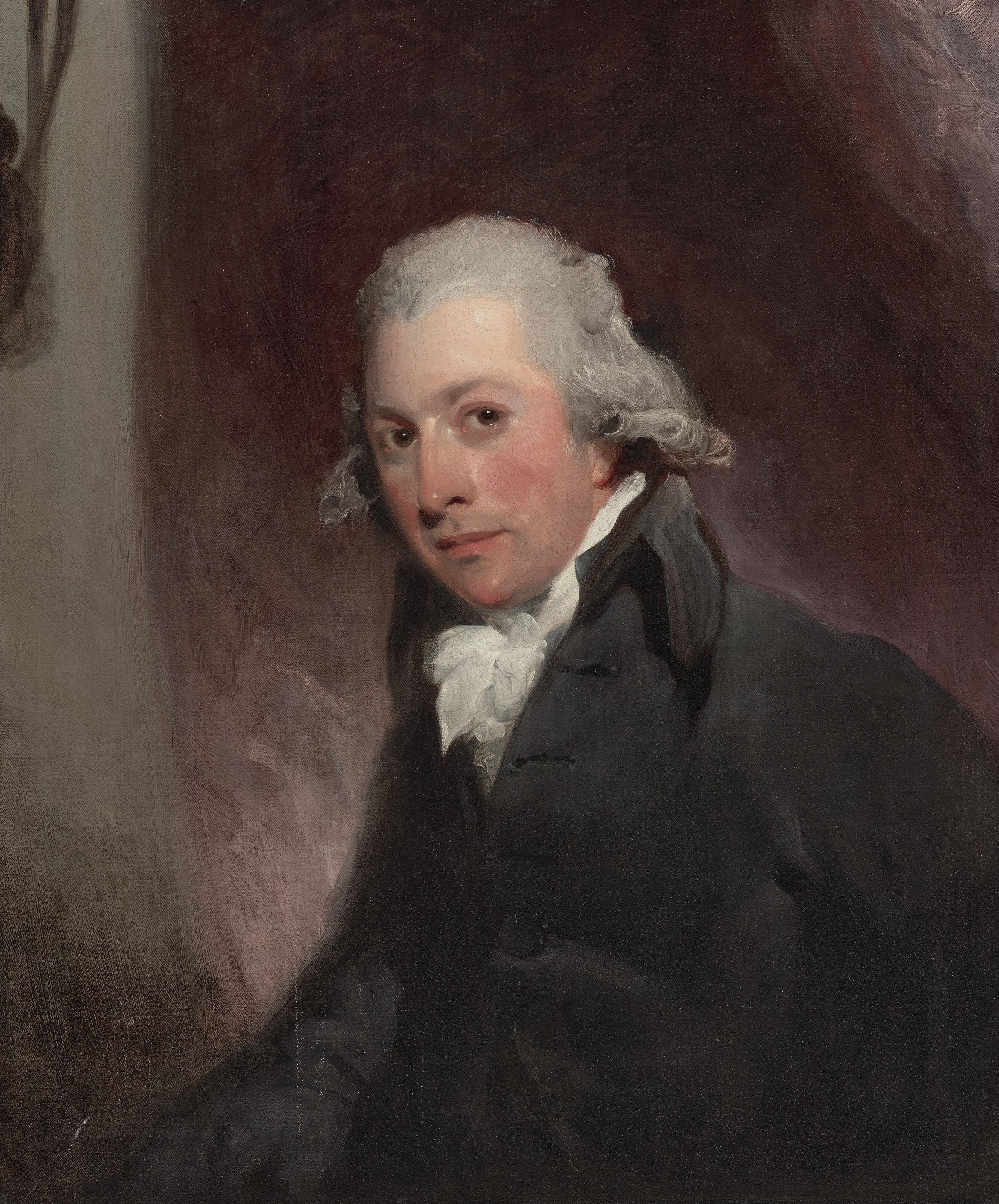 Sir Thomas Lawrence — Портрет джентльмена, традиционно идентифицируемого как Лоуренс Роусторн, в полный рост, в черном сюртуке и белом галстуке