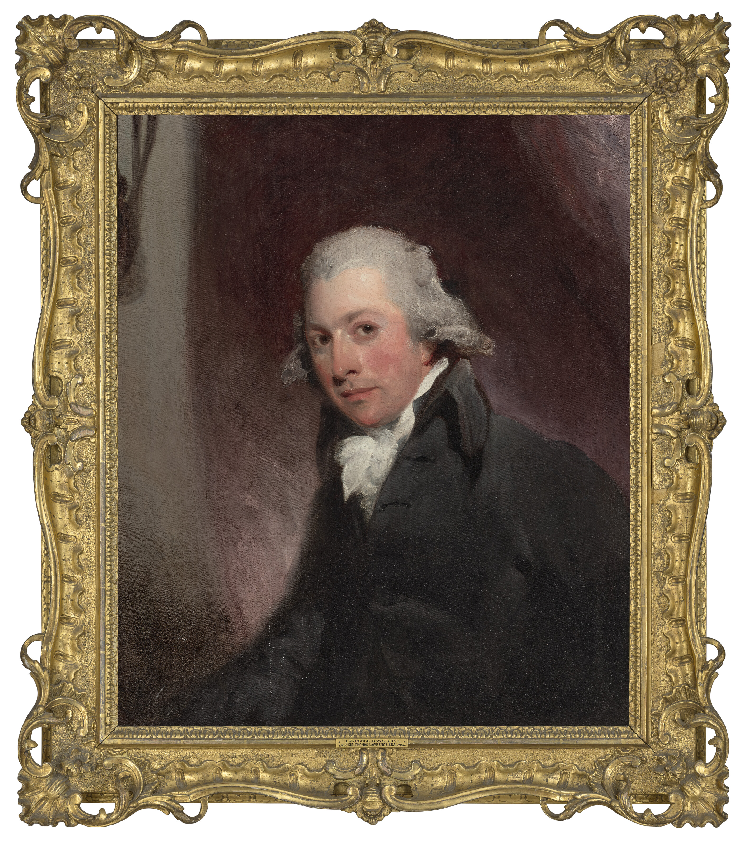 Sir Thomas Lawrence — Портрет джентльмена, традиционно идентифицируемого как Лоуренс Роусторн, в полный рост, в черном сюртуке и белом галстуке