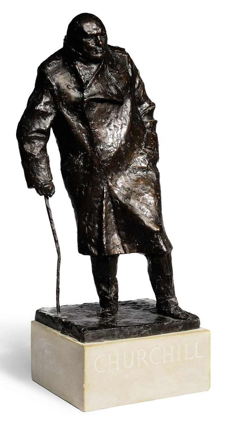 Sir Winston Churchill — Сэр Уинстон Черчилль, макет памятника на Парламентской площади