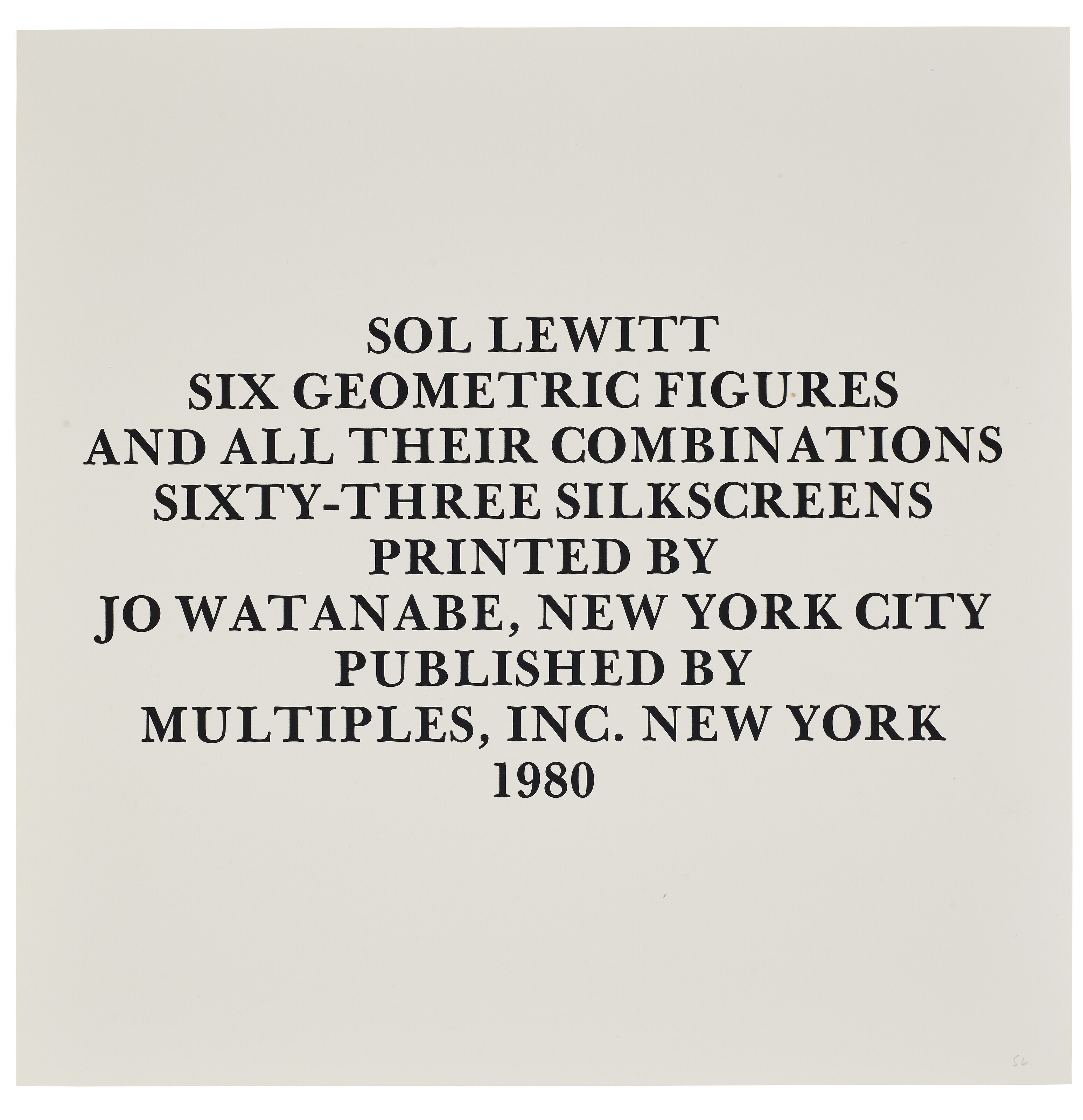 Sol LeWitt — Шесть геометрических фигур и все их комбинации, изображение 65