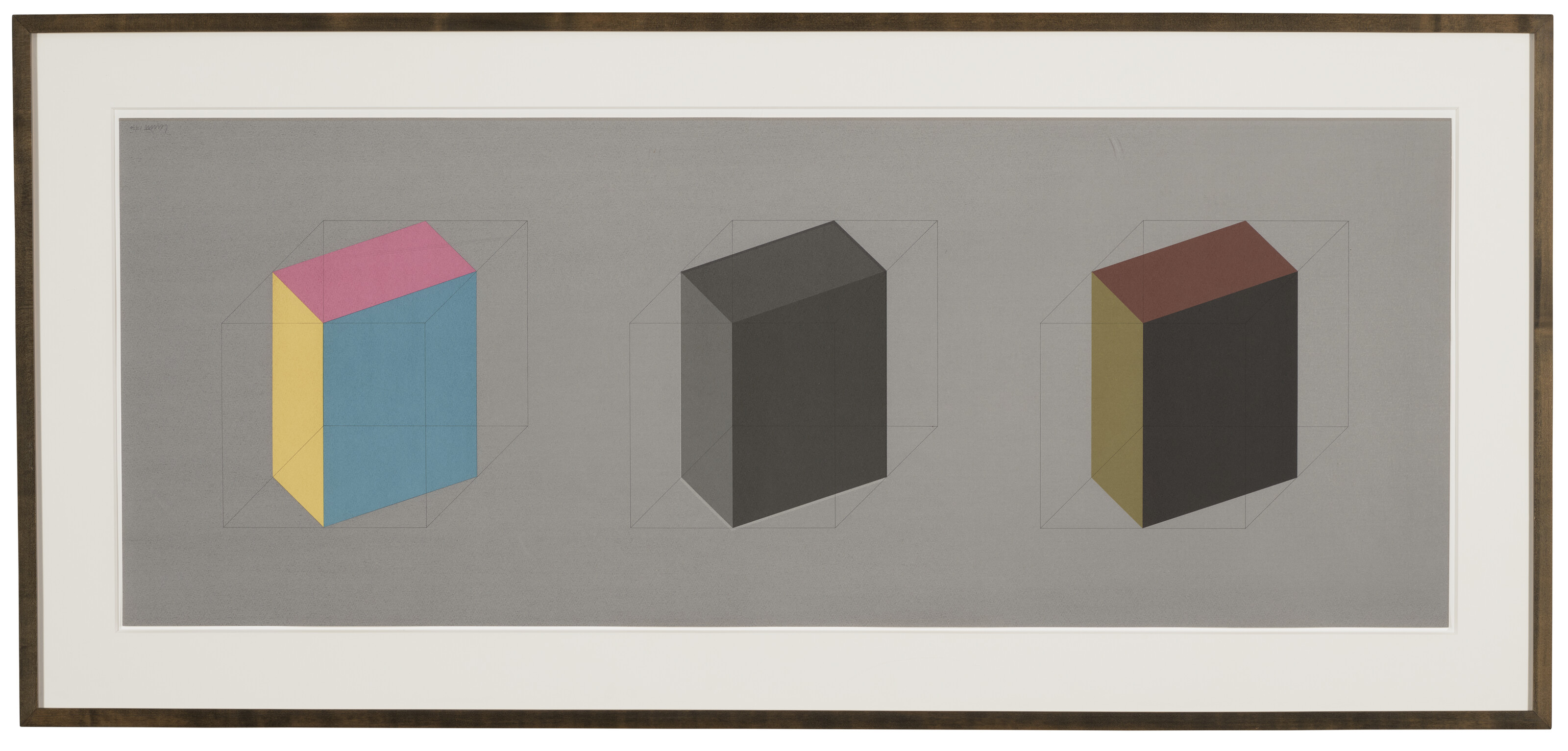 Sol LeWitt — Формы, полученные из цветного куба (простые и наложенные друг на друга), черного и серого цветов, изображение 2