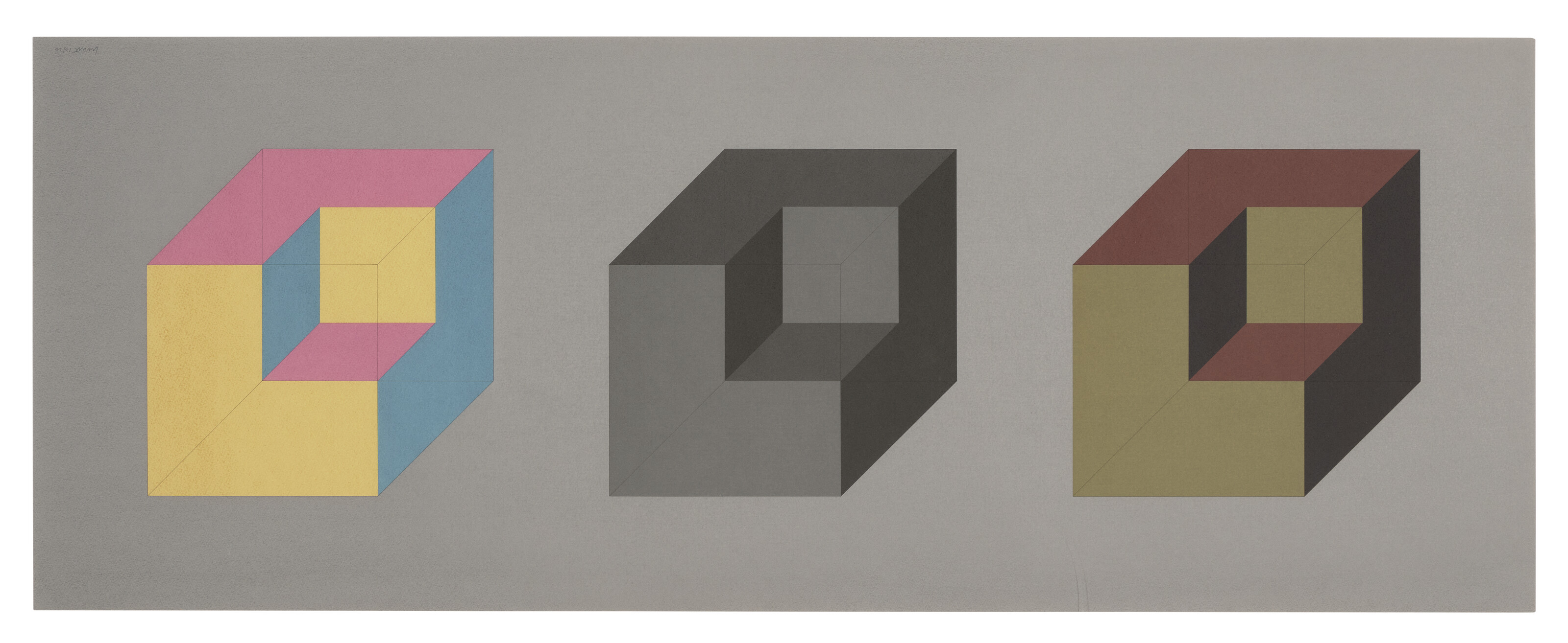 Sol LeWitt — Формы, полученные из цветного куба (простые и наложенные друг на друга), черного и серого цветов, изображение 12