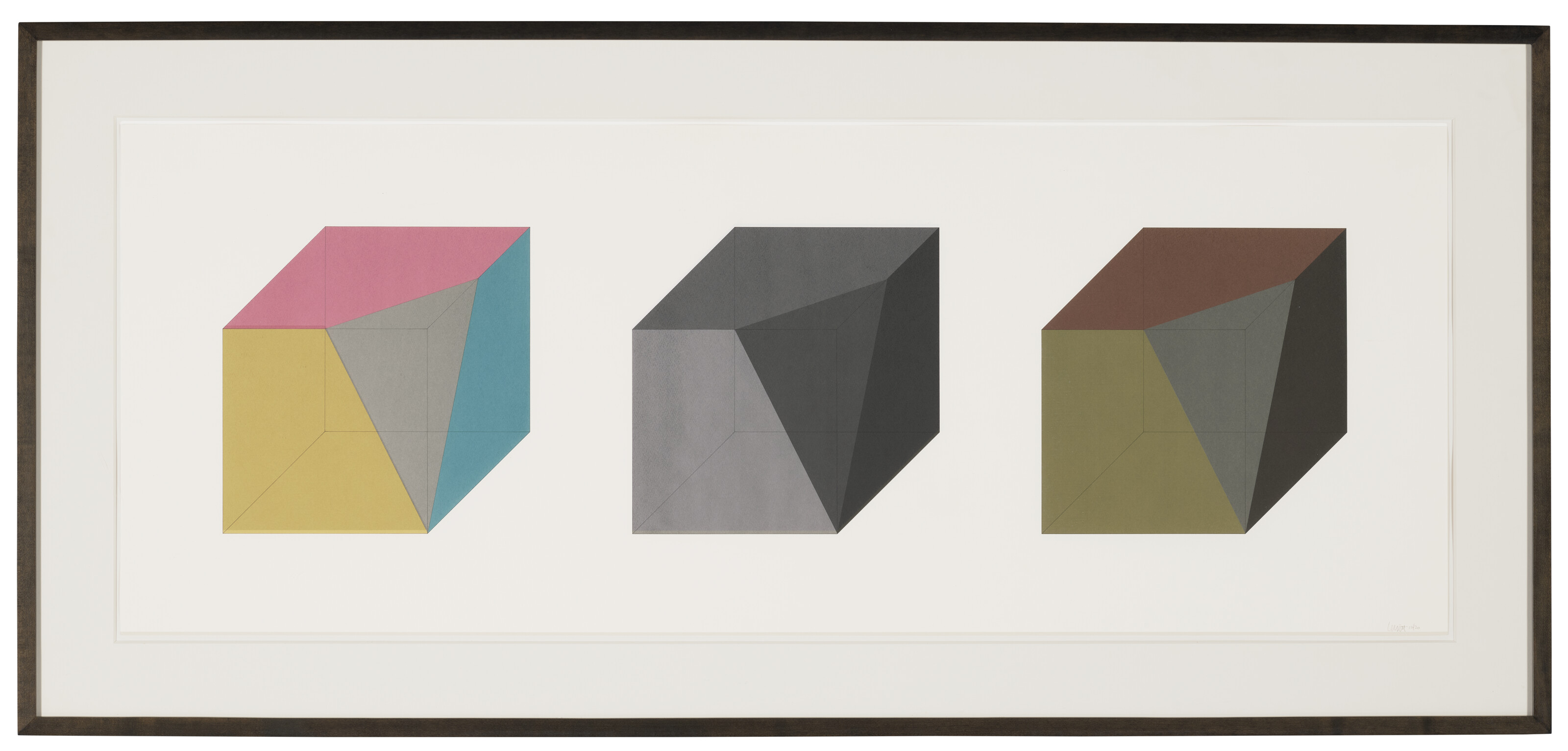 Sol LeWitt — Формы, полученные из цветного куба (простые и наложенные друг на друга), черного и серого цветов, изображение 3