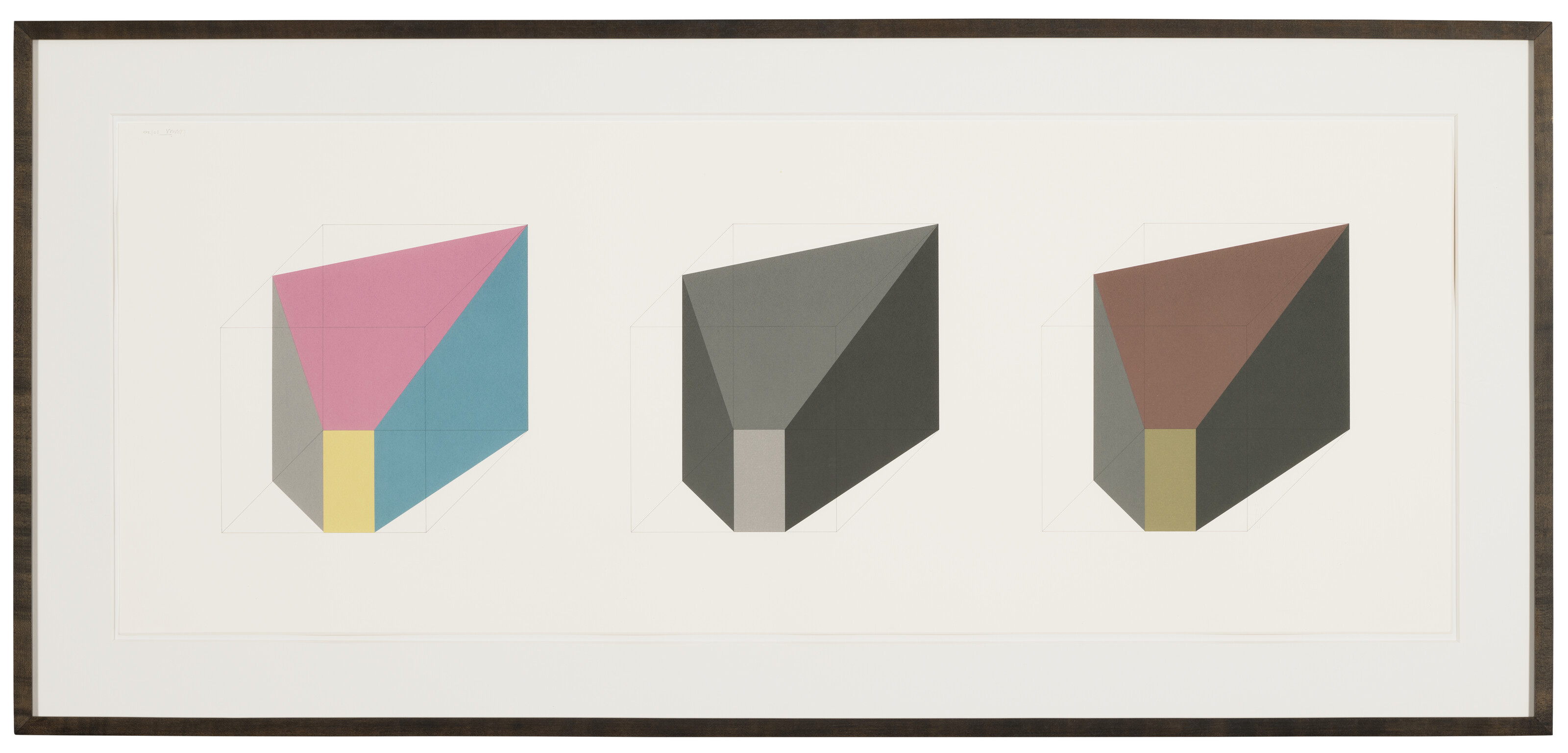Sol LeWitt — Формы, полученные из цветного куба (простые и наложенные друг на друга), черного и серого цветов, изображение 7