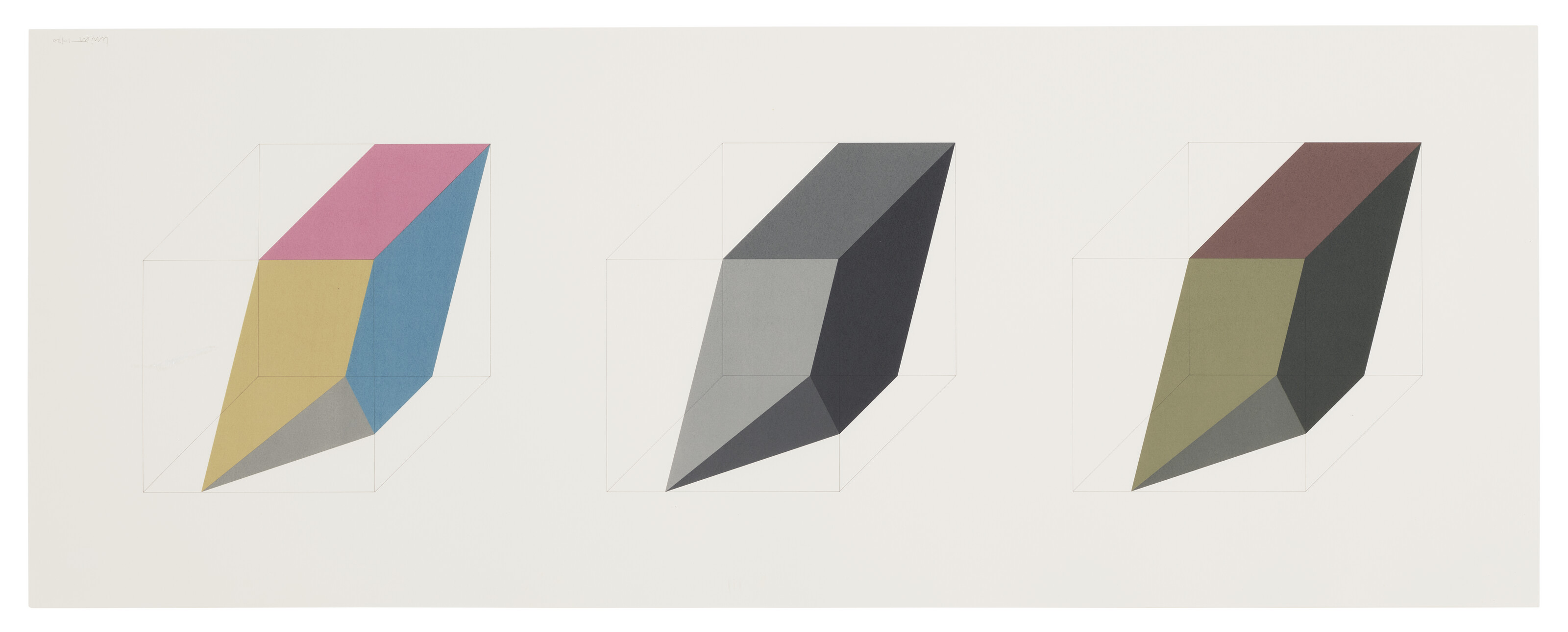 Sol LeWitt — Формы, полученные из цветного куба (простые и наложенные друг на друга), черного и серого цветов, изображение 10