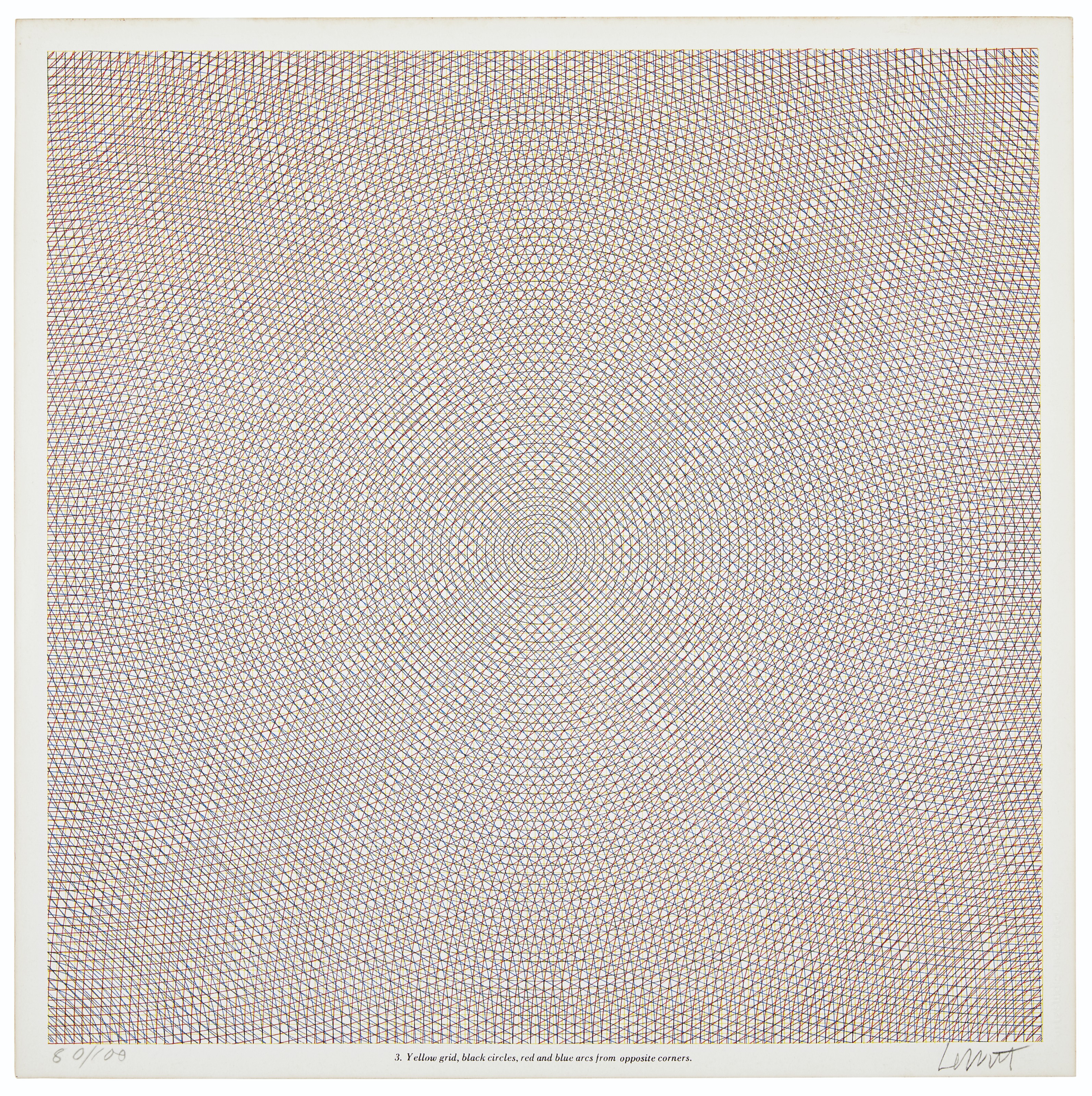 Sol LeWitt — Дуги со сторон или углов, сетки и окружности, изображение 3