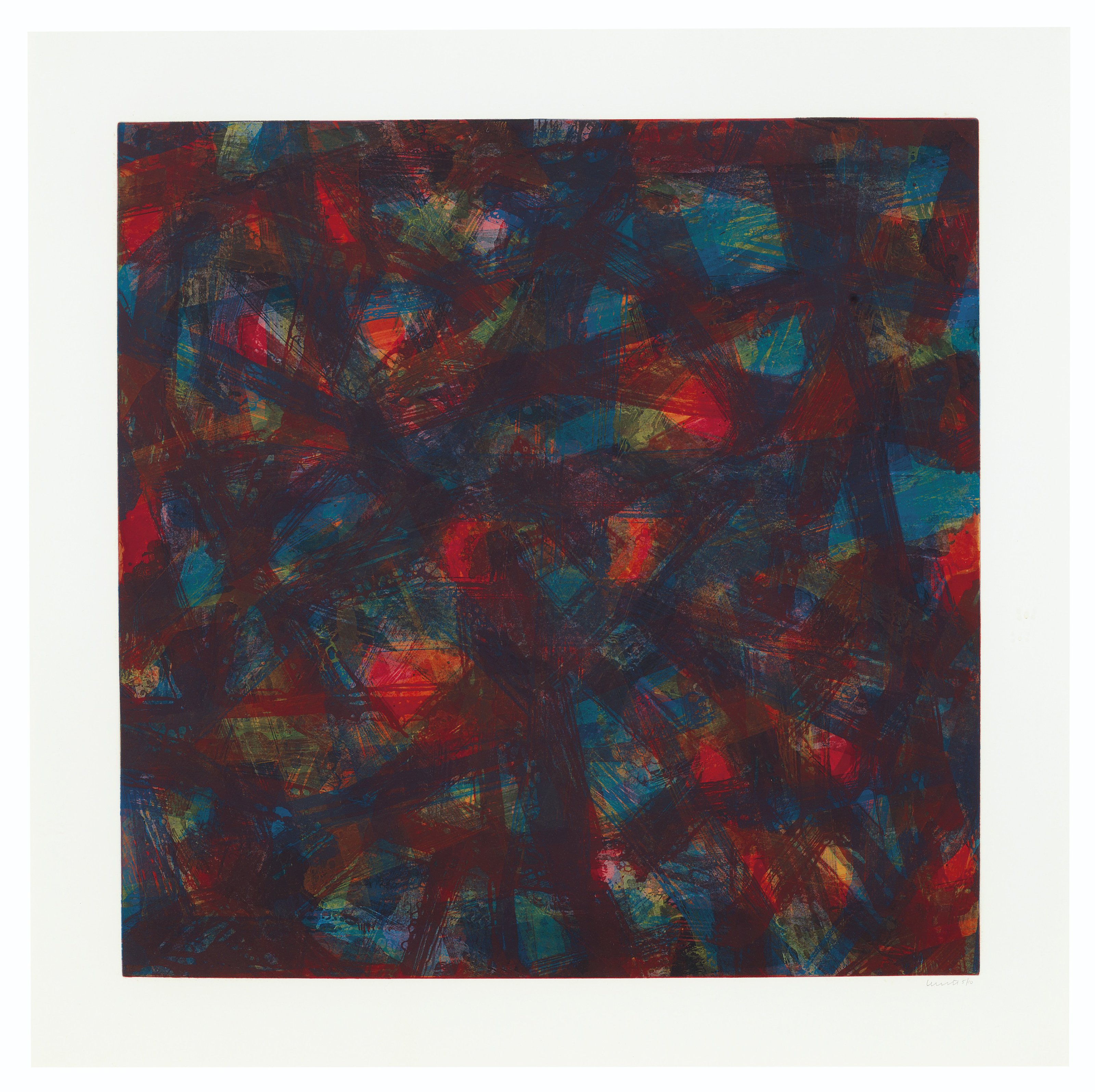 Sol LeWitt — Прямые мазки кистью пяти цветов во всех направлениях, изображение 3