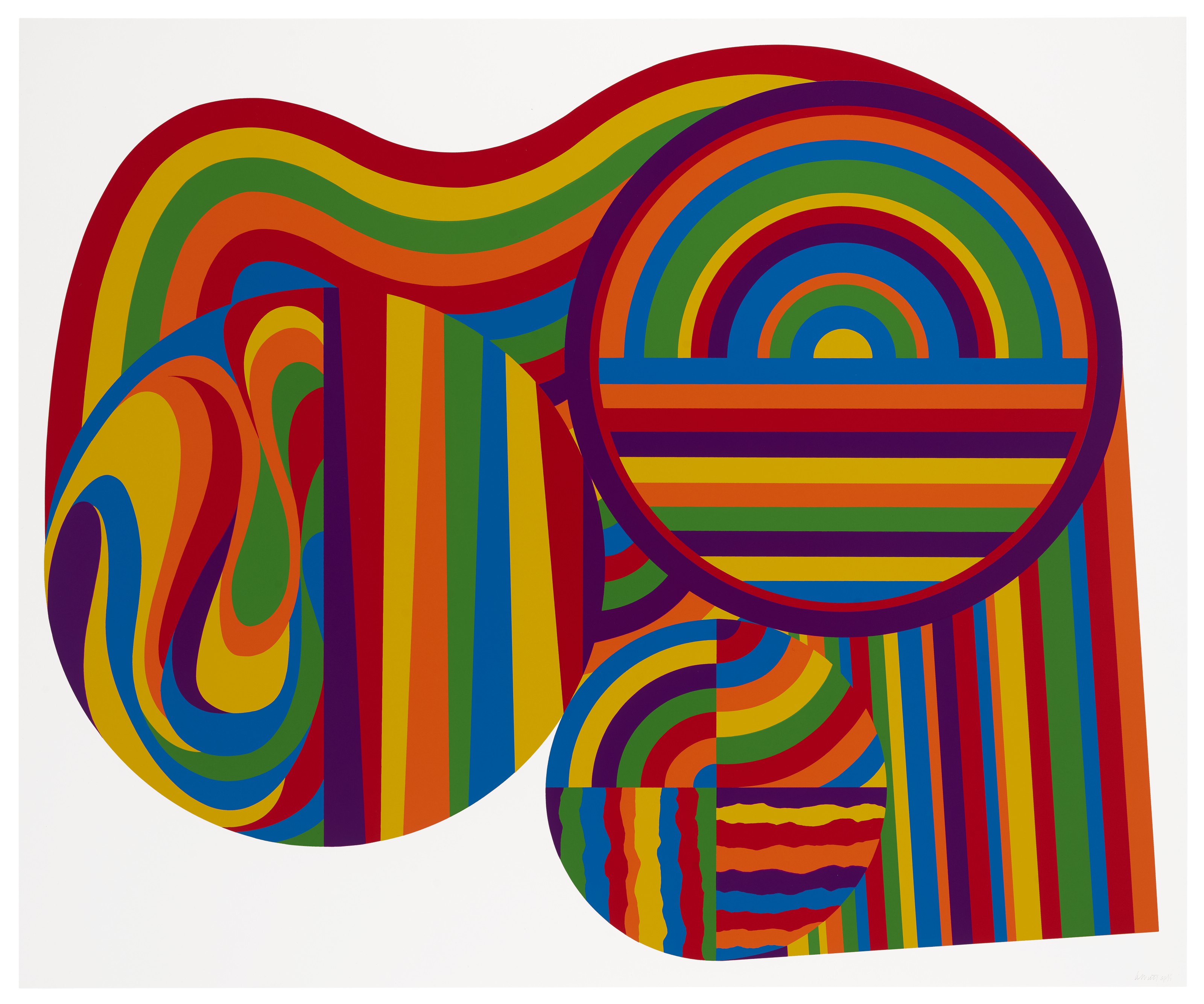 Sol LeWitt — Дуги и полосы разных цветов: три принта, изображение 2