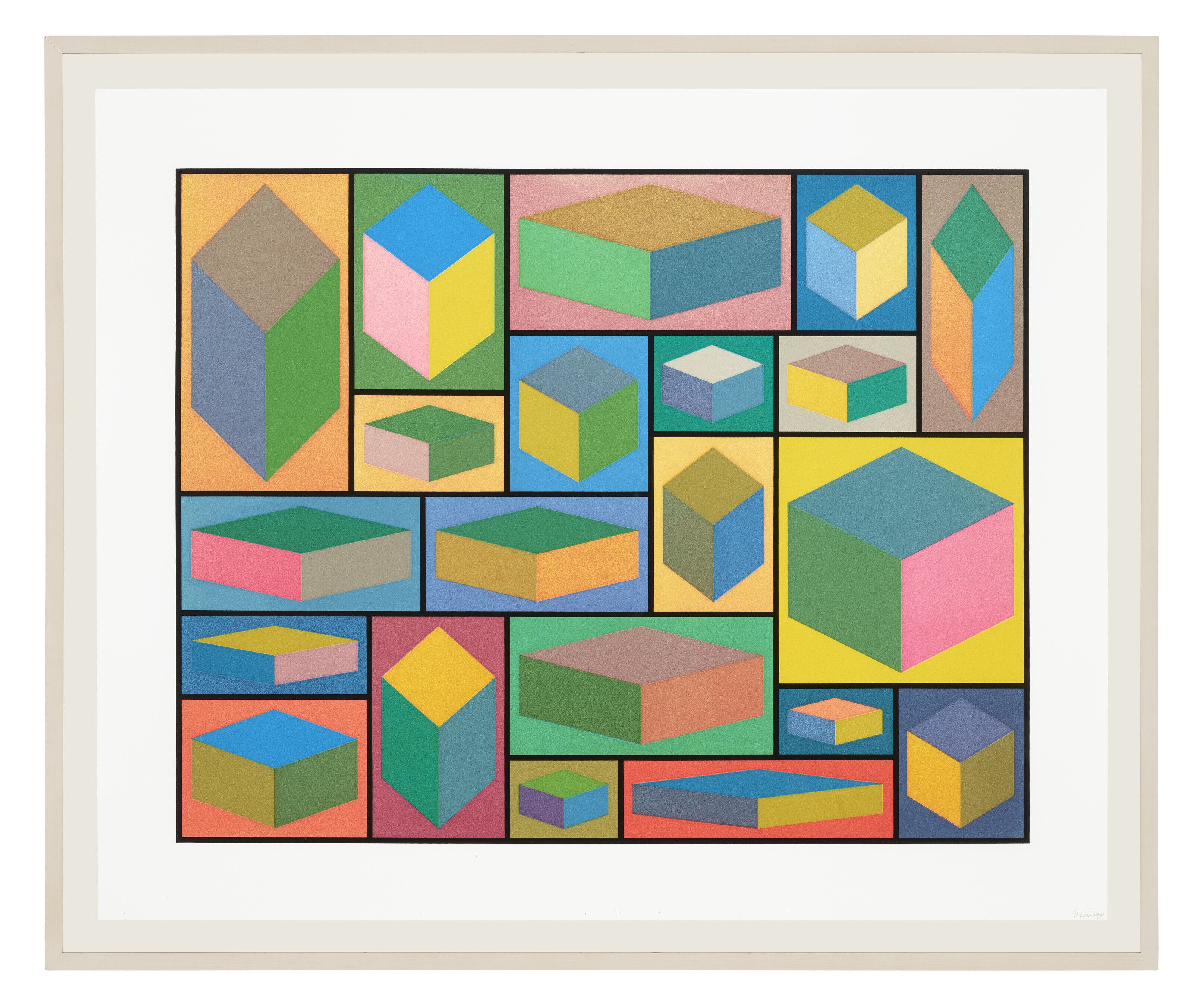 Sol LeWitt — Тарелка №04 из деформированных кубиков, изображение 2