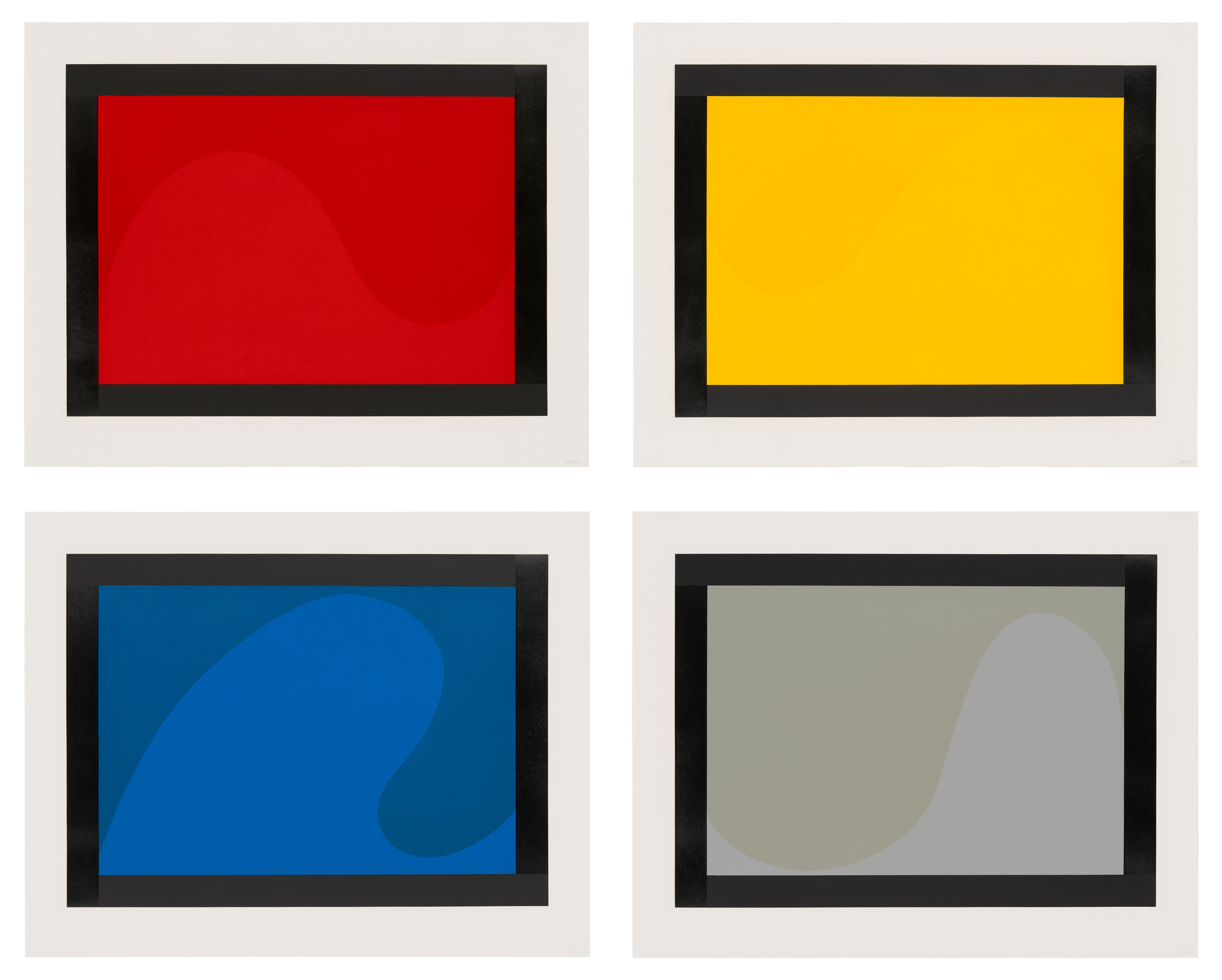 Sol LeWitt — Неправильной формы (плоские и глянцевые цвета) с черной каймой