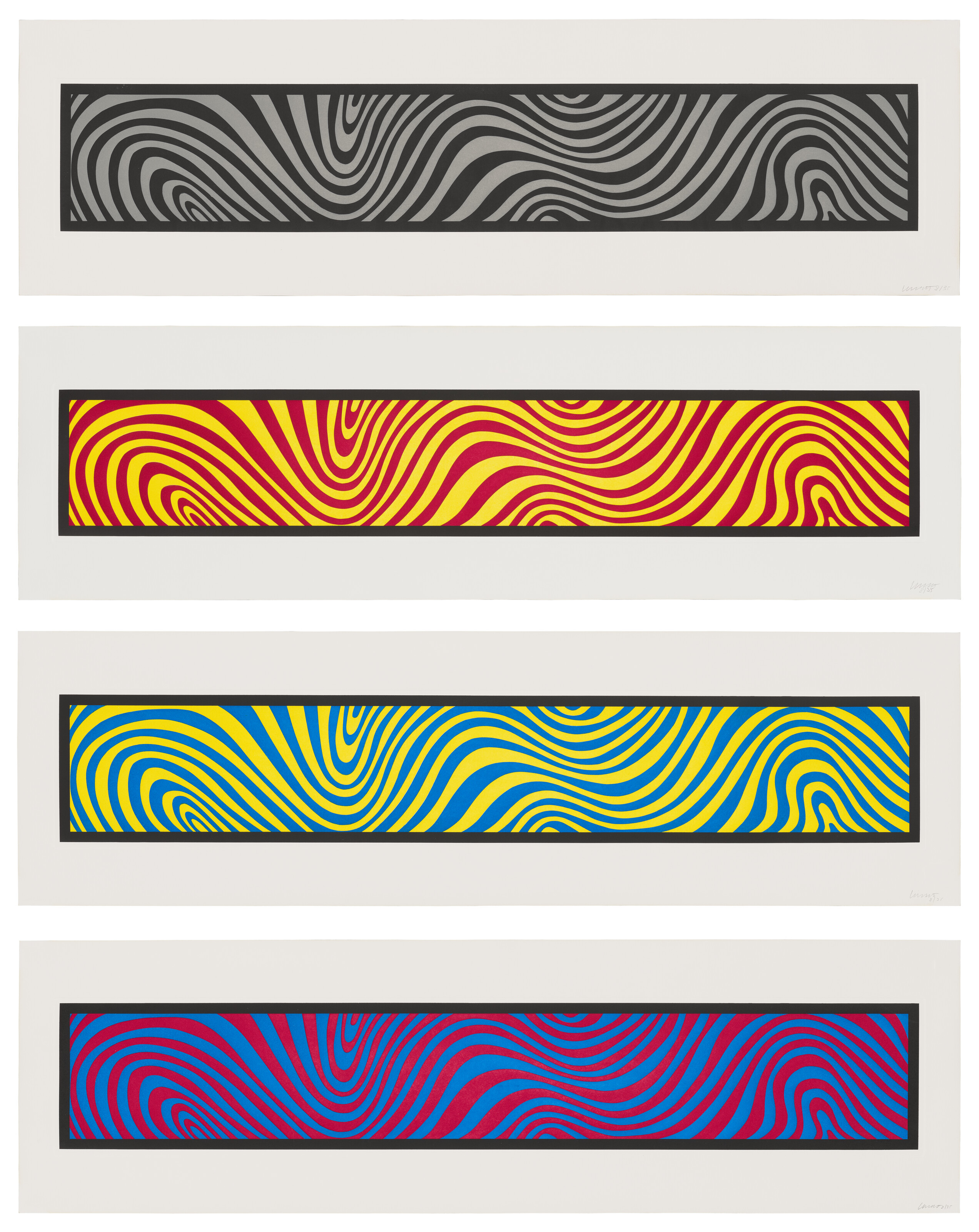 Sol LeWitt — Волнистые нерегулярные полосы