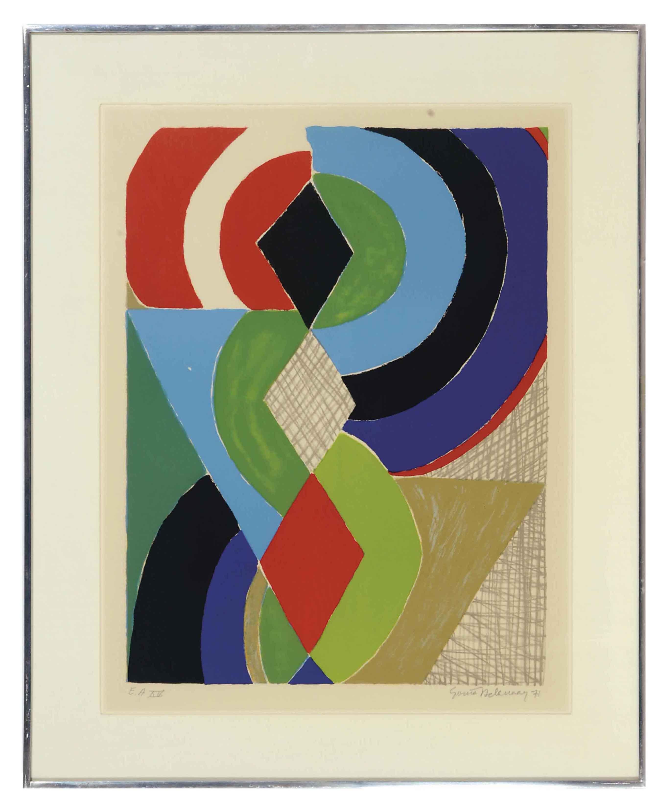 Sonia Delaunay — Композиция с полукругами и бриллиантами