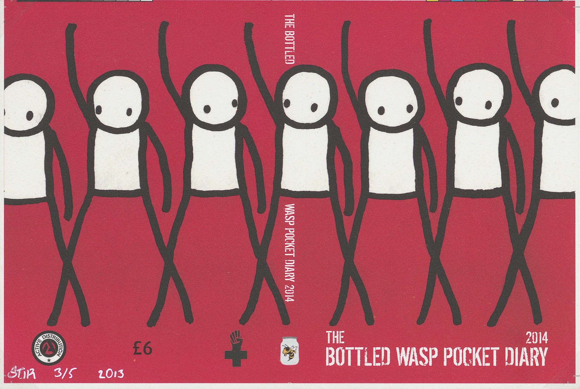 Stik — Обложка для карманного дневника Wasp в бутылках 2014