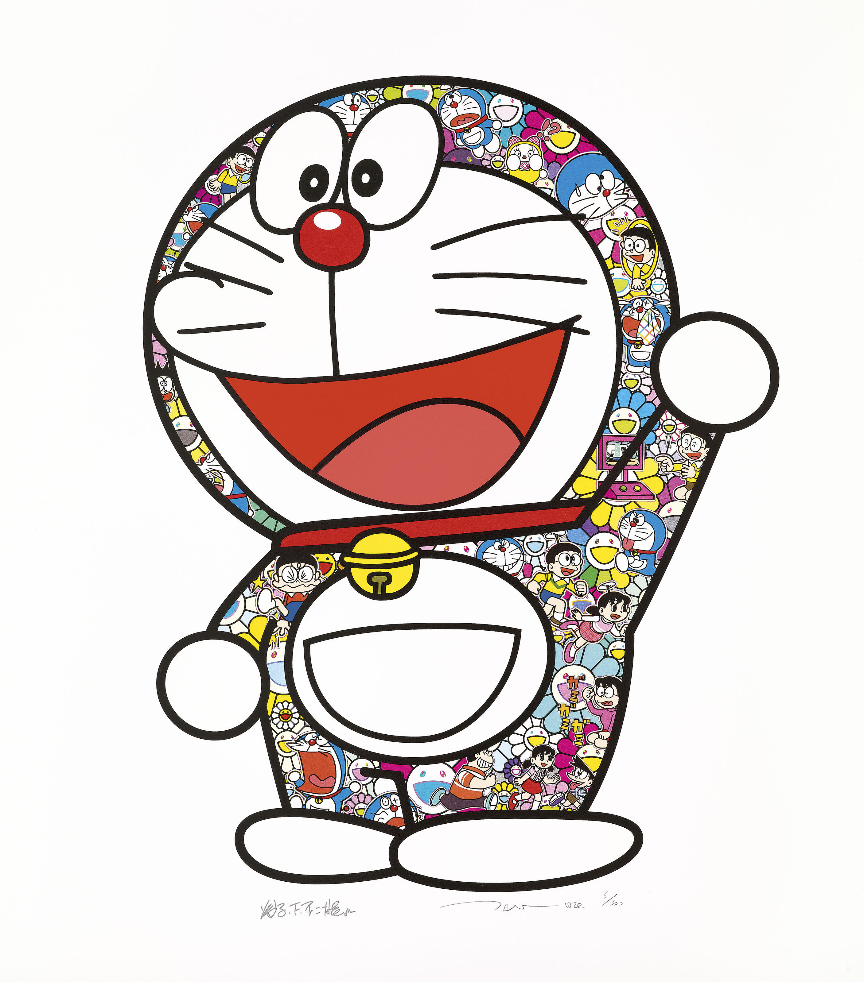Takashi Murakami — Такаши Мураками, Дораэмон: Гип-Гип, ура!; Дораэмон: Поехали!; Дораэмон: Спасибо; В бесконечном путешествии на машине времени с автором Фудзико Ф. Фудзио: Набросок двери Anywhere Door и многое другое ждет вас за дверью Anywhere Door, изображение 7