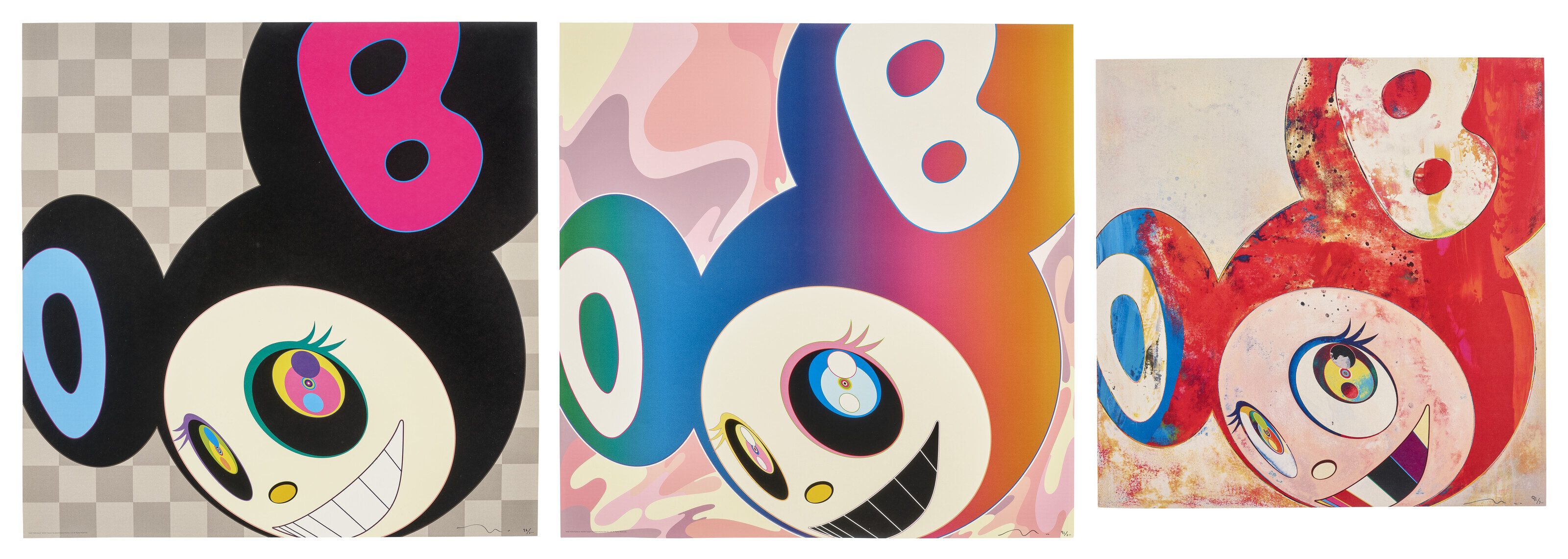 Takashi Murakami — Три гравюры художника
