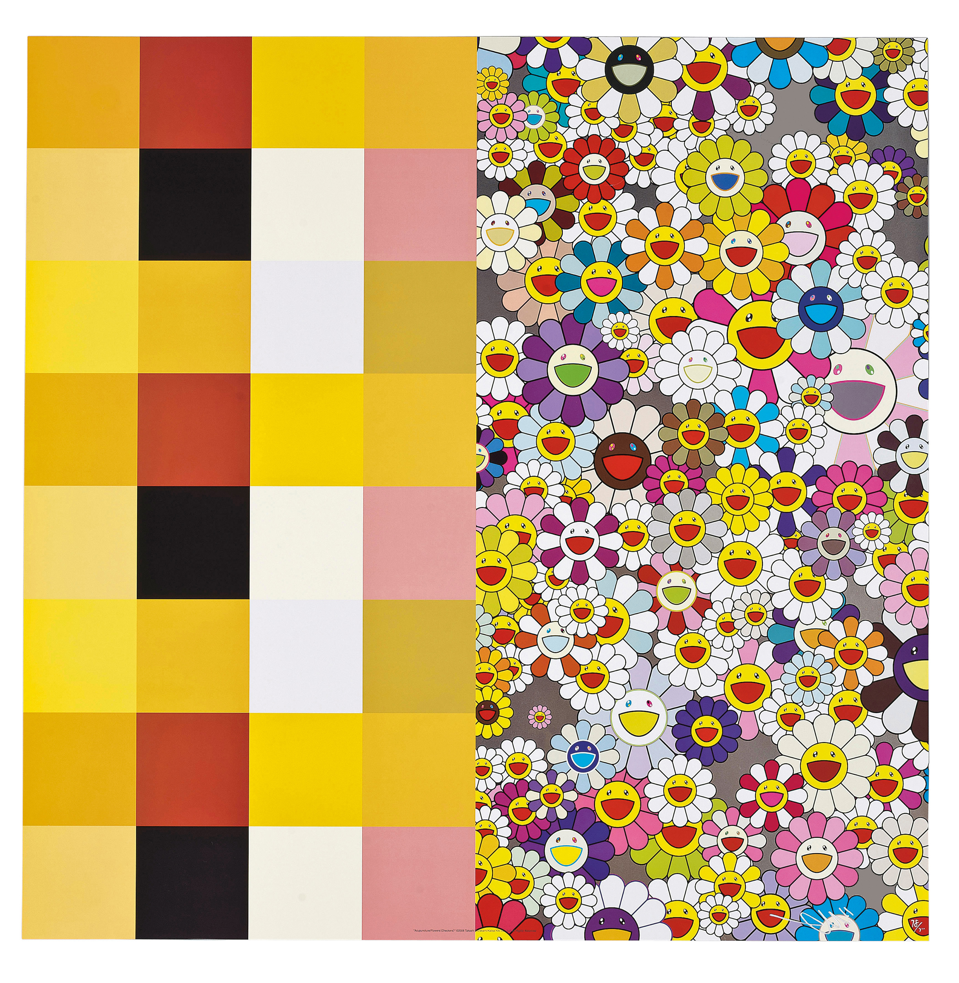 Takashi Murakami — Иглоукалывание/Цветы (шашки), изображение 2