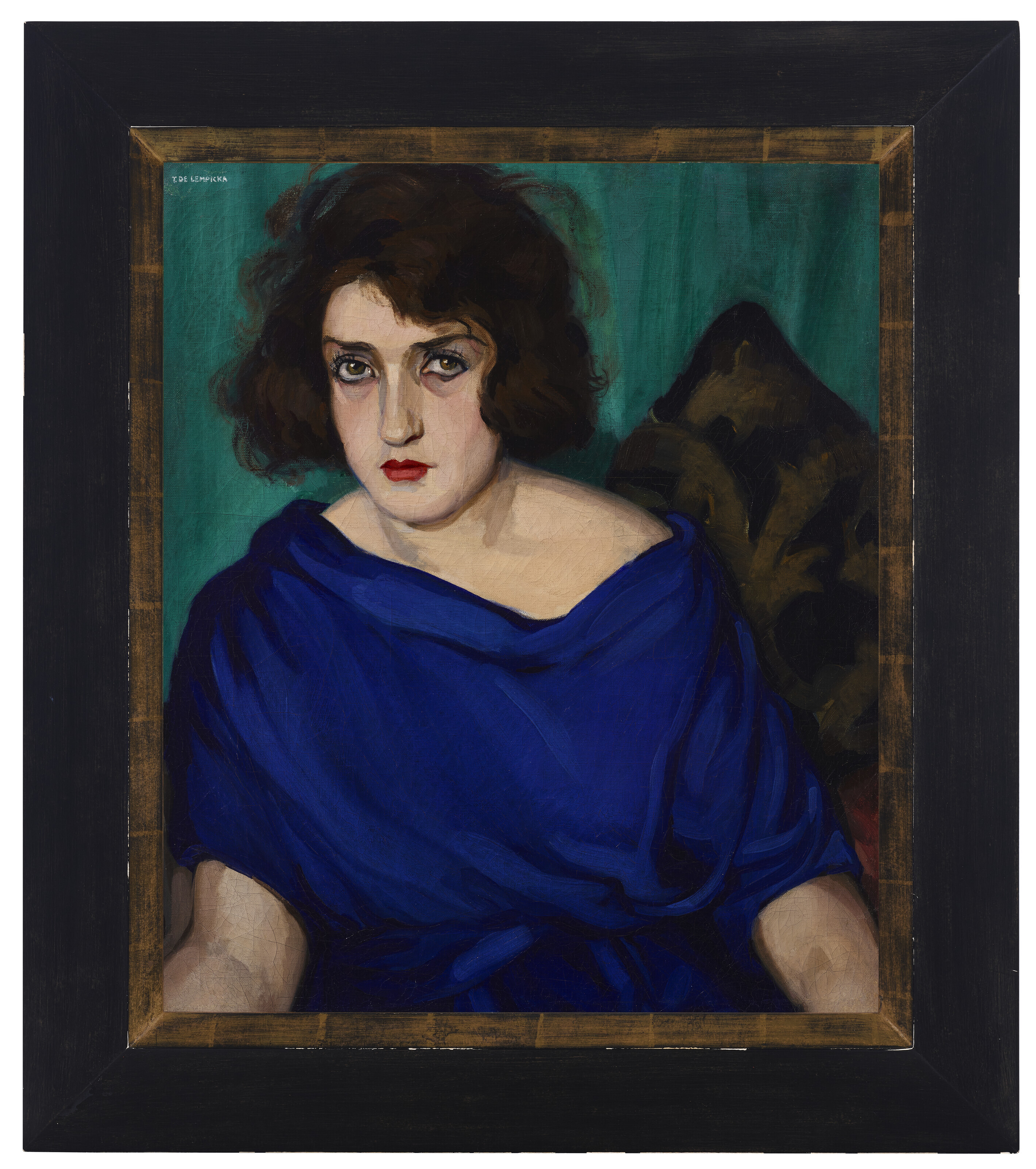 Tamara de Lempicka — Портрет молодой женщины в голубом халате, изображение 2