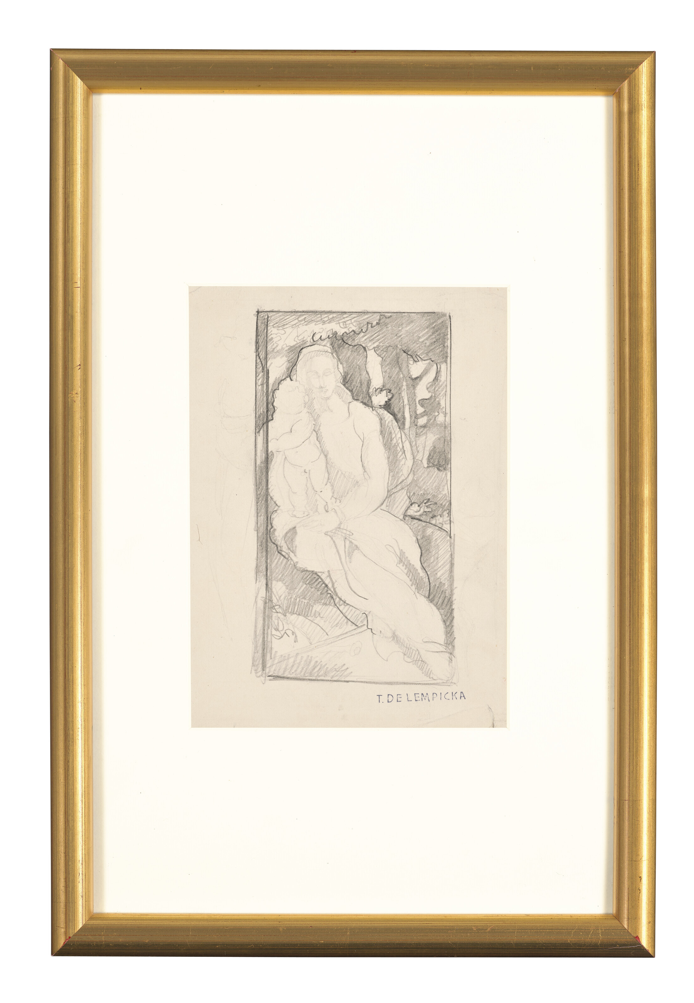 Tamara de Lempicka — Одна женщина и одна путти, изображение 4