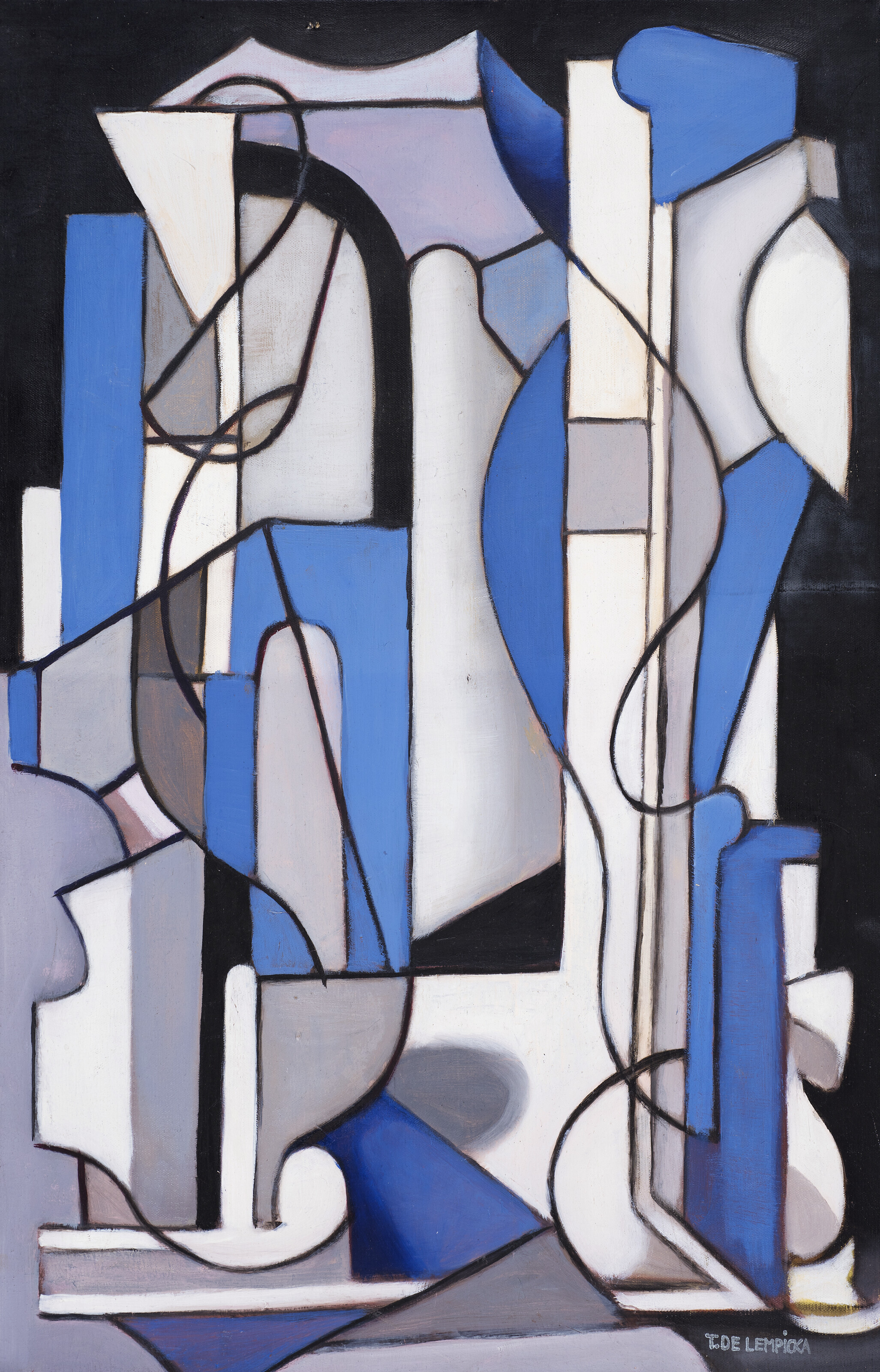Tamara de Lempicka — Композиция abstraite bleue et noire