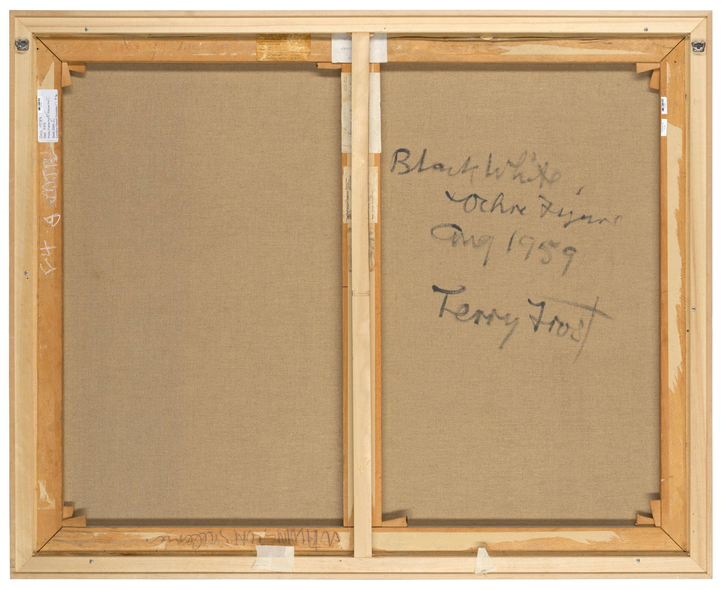 Terry Frost — Черно-белая и охряная фигура, август 1959 года, изображение 3