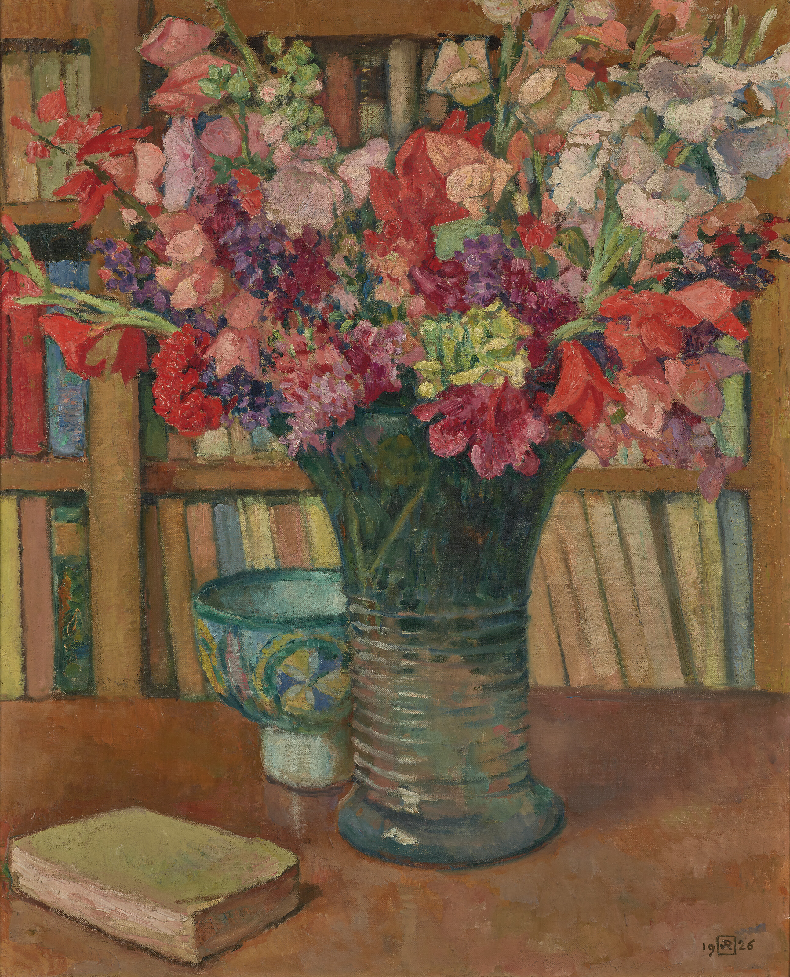 Theo van Rysselberghe — Розы на заколках ( спереди ); Меланж цветов для библиотеки и большого букета ( сзади ), изображение 3