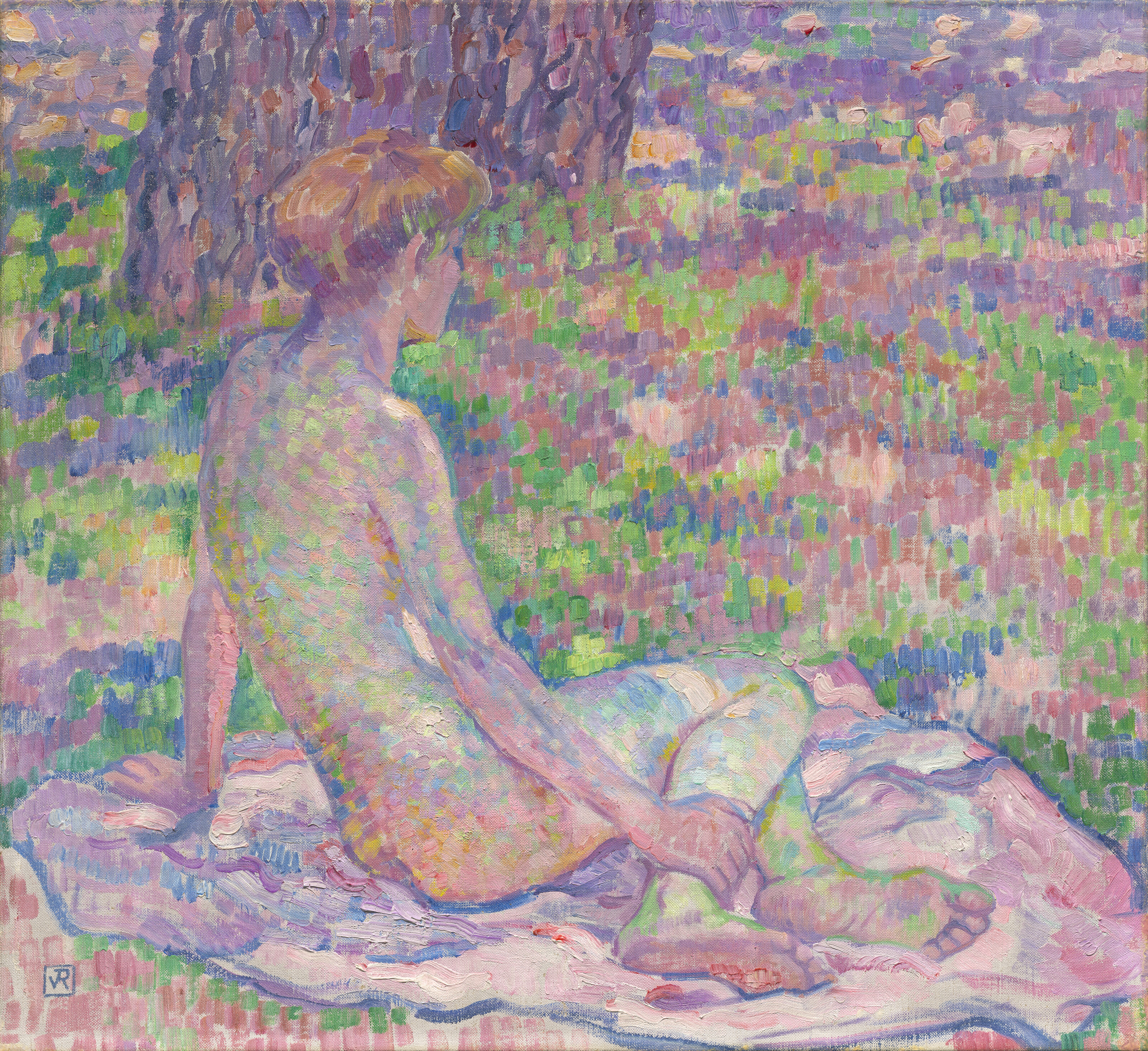 Theo van Rysselberghe — Девушка в бедре / Этюд о маленькой девочке в бедре (су-ле-пен)