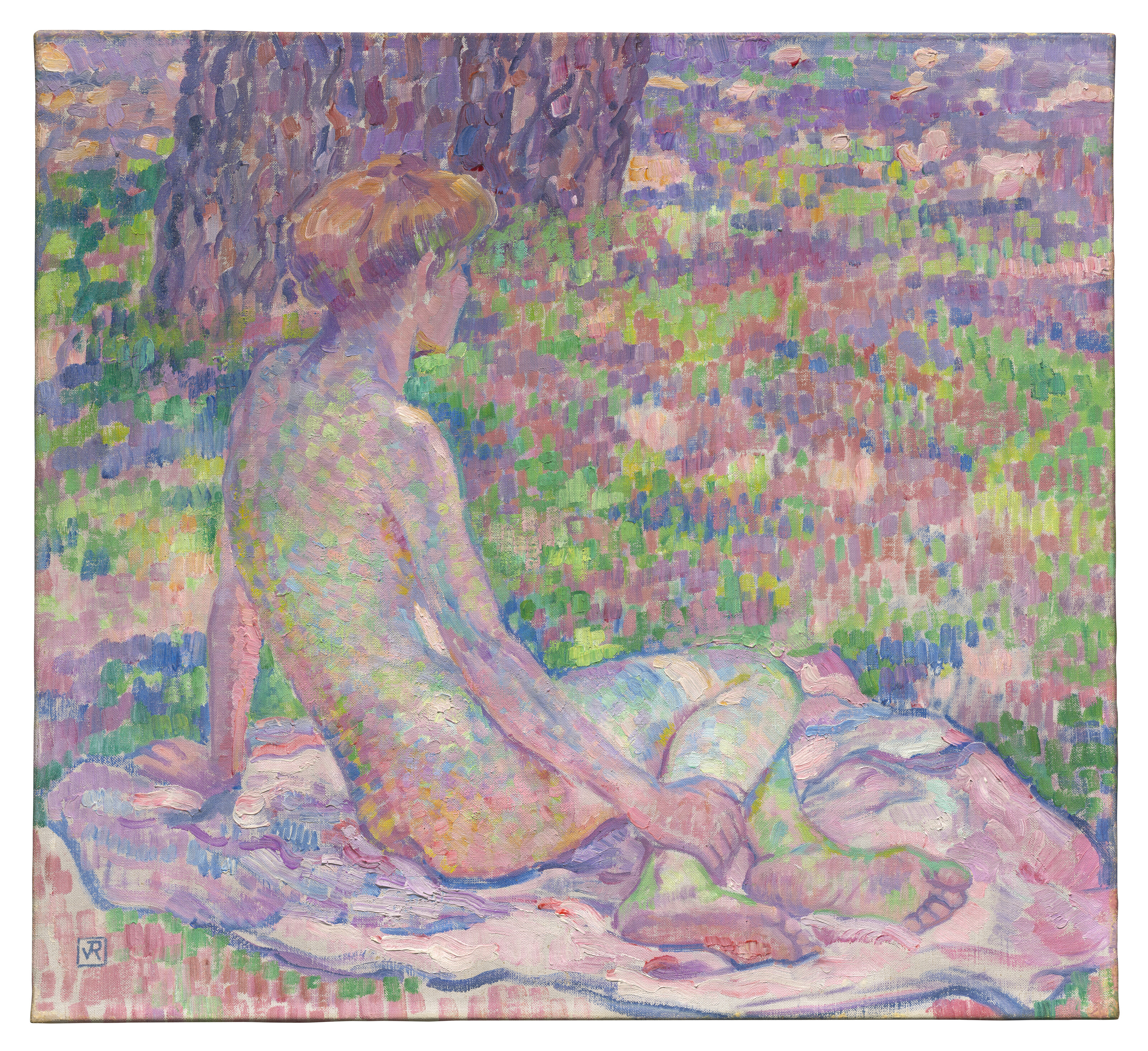 Theo van Rysselberghe — Девушка в бедре / Этюд о маленькой девочке в бедре (су-ле-пен), изображение 2